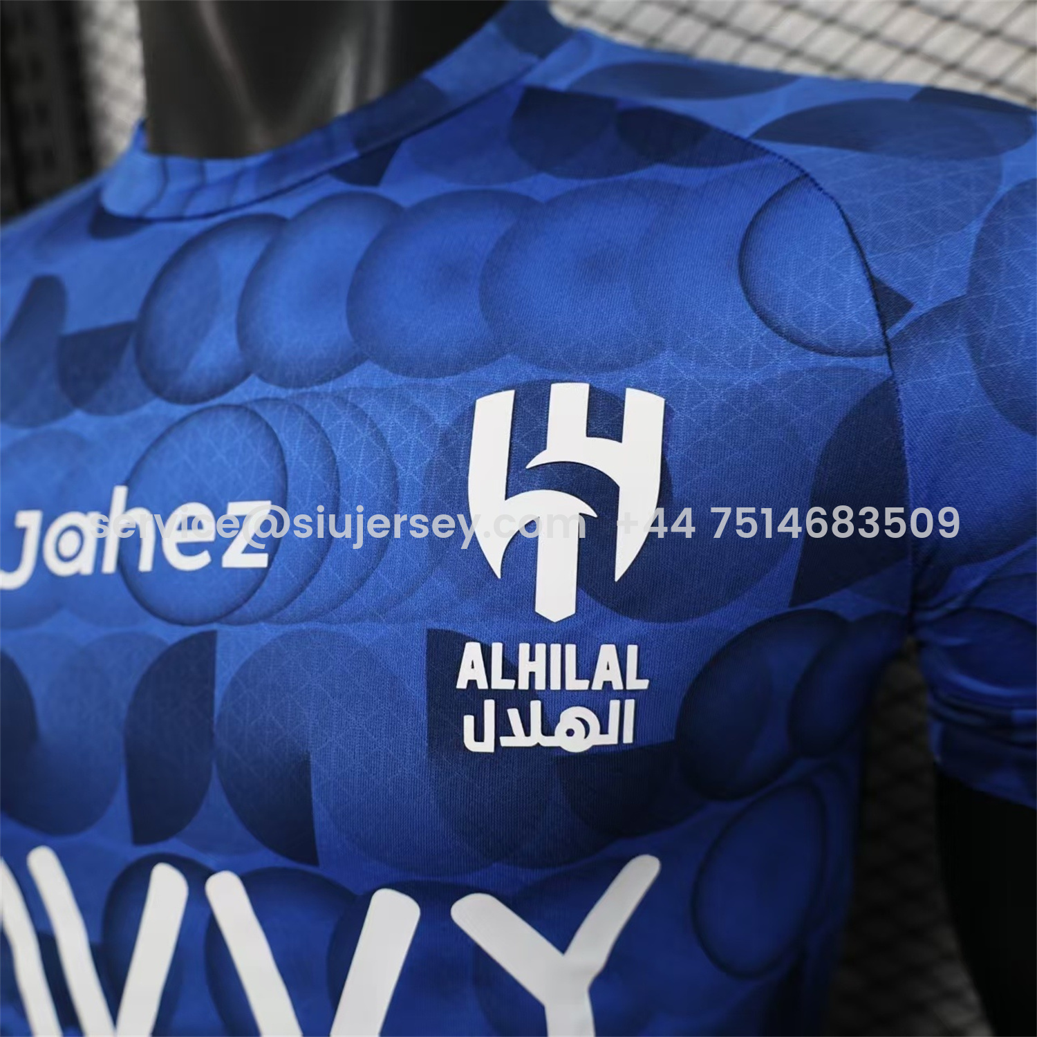 SIUjerseys-Al Hilal Riyadh Crescent 25-26 Pre-Match Training Blue Jersey - Player Version