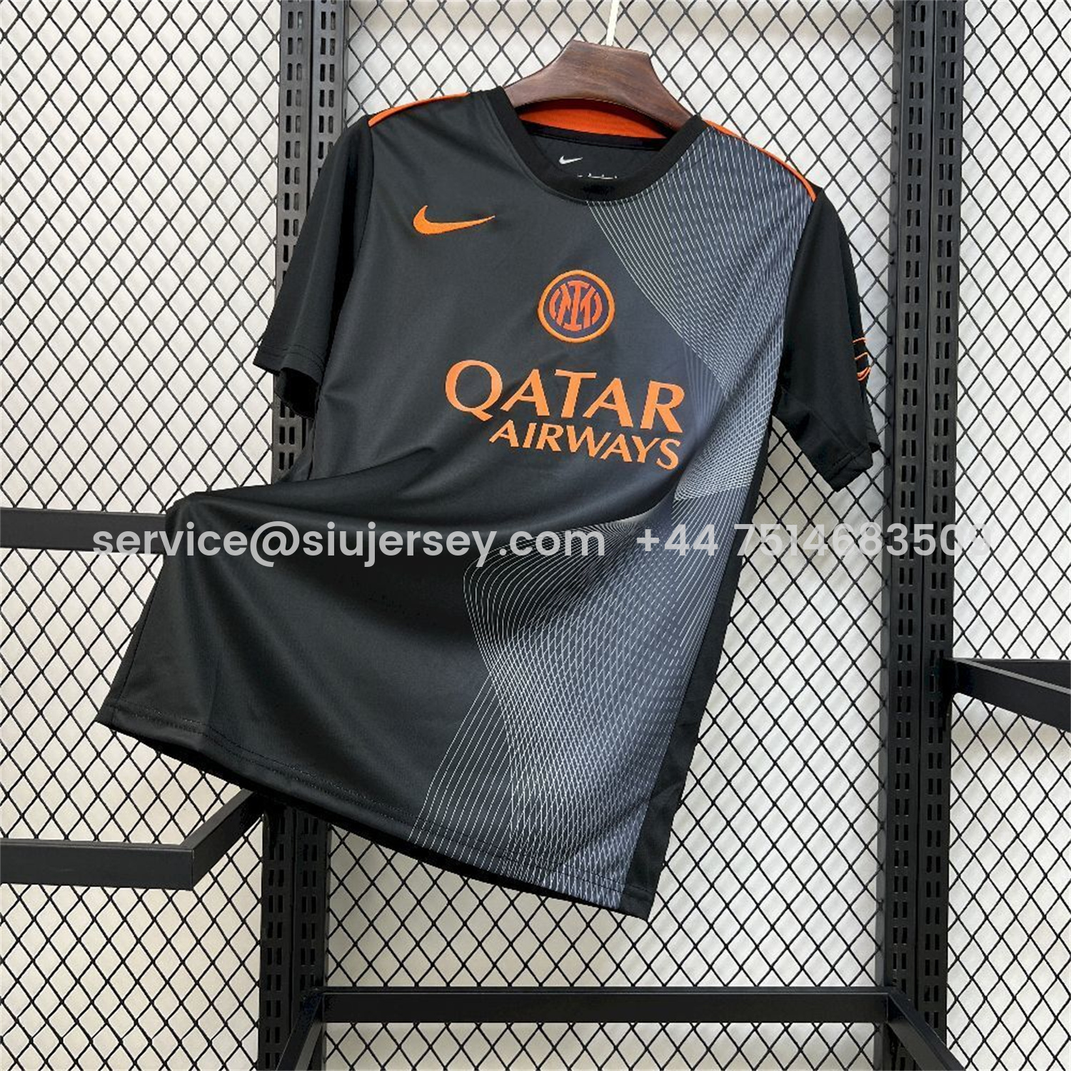 SIUjerseys-Inter Milan 25-26 Orange And Black Training Jersey - Fans Version