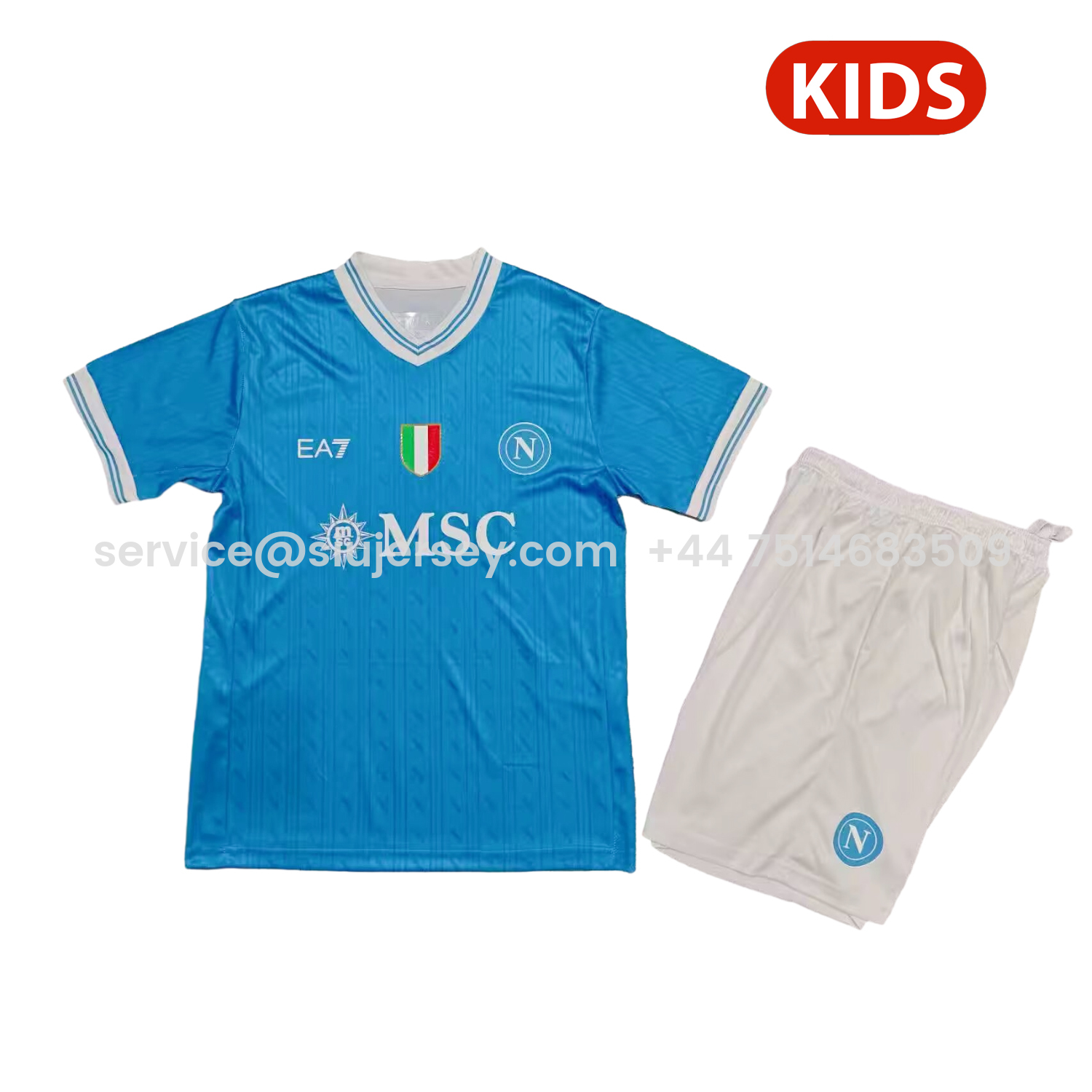 SIUjerseys-Napoli 25-26 Home Kids Kit