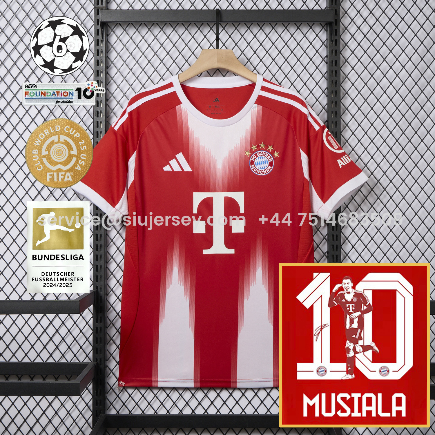 SIUjerseys-Bayern Munich 25-26 Home Musiala Limited Edition Jersey - Fans Version
