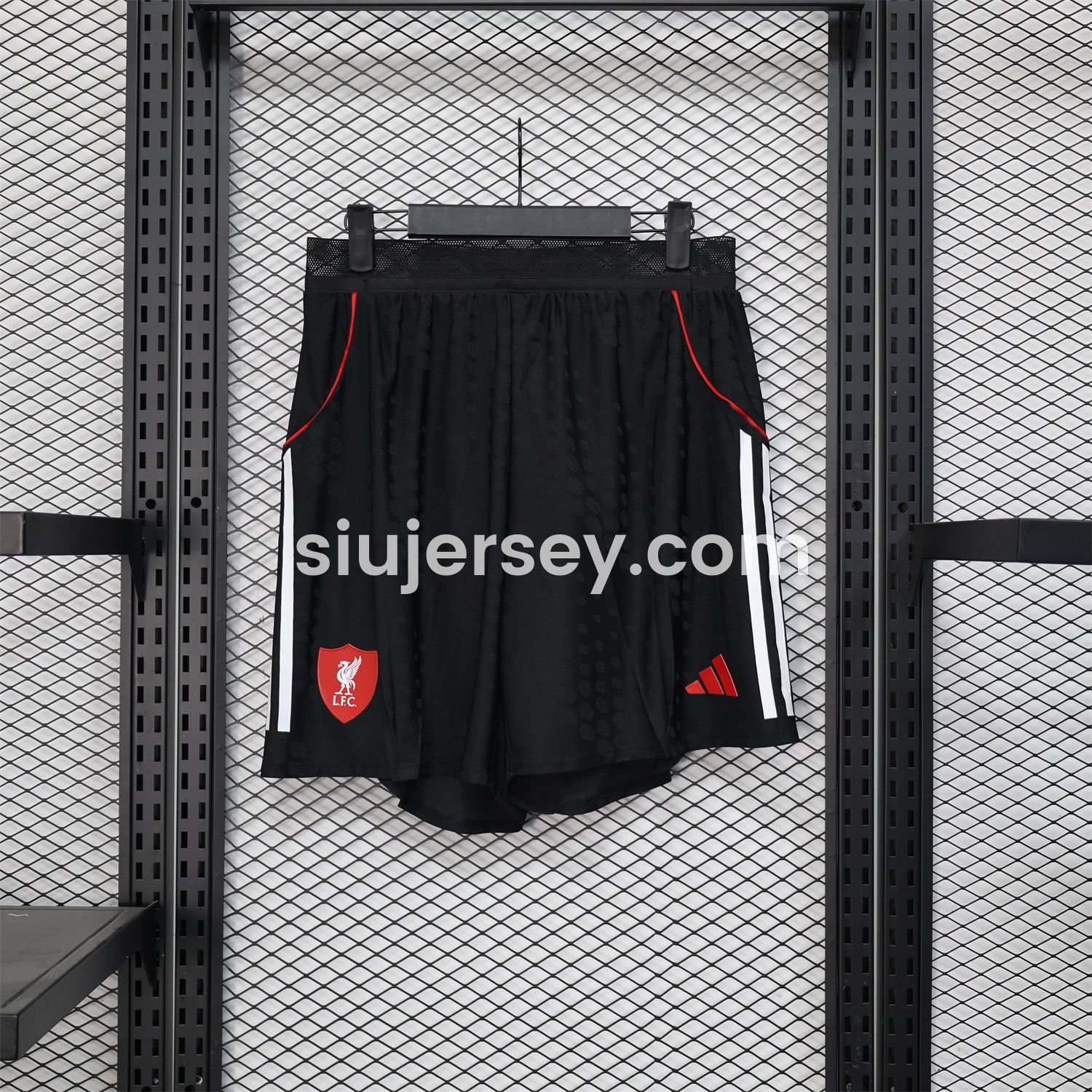 SIUjerseys-Liver.pool 25-26 Black Shorts - Player Version