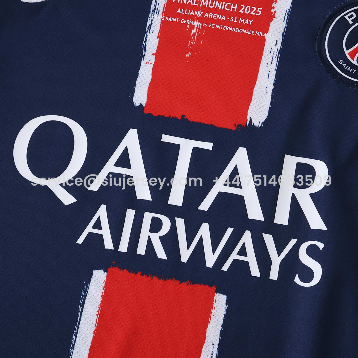 SIUjerseys-Paris Saint-Germain PSG 24-25 Home Champions League Final Home Jersey - Fans Version