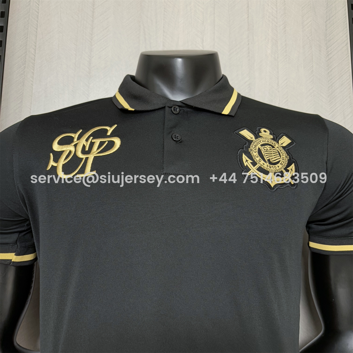 SIUjerseys-Corinthians 25-26 Black Gold Special Jersey - Player Version