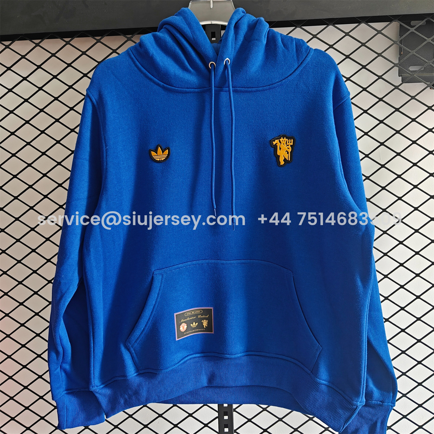SIUjerseys-Manchester United 25-26 Originals Terrace Icon Unisex Pullover Hoodie with Yellow Logo
