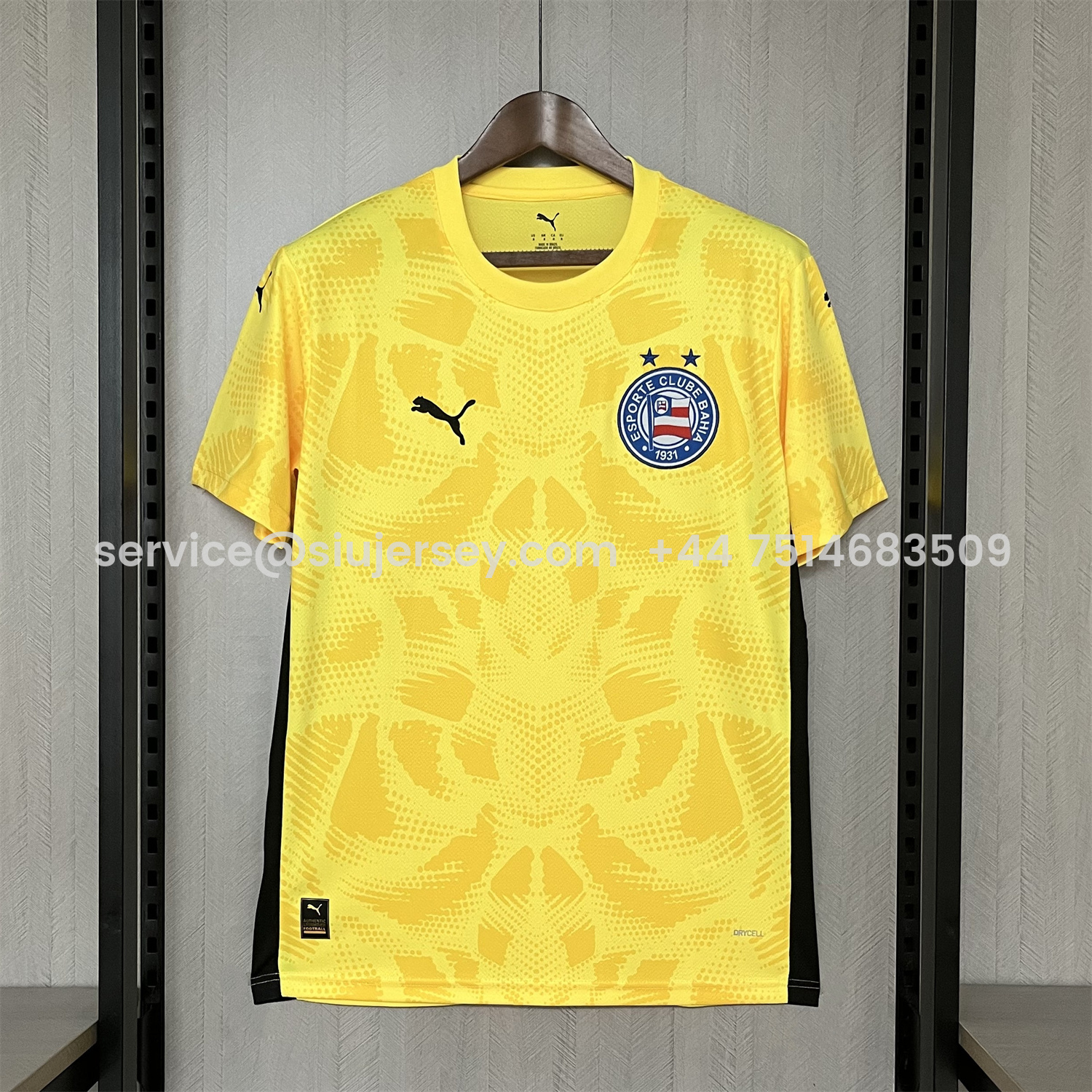 SIUjerseys-Bahia 25-26 Goalkeeper Yellow Jersey - Fans Version