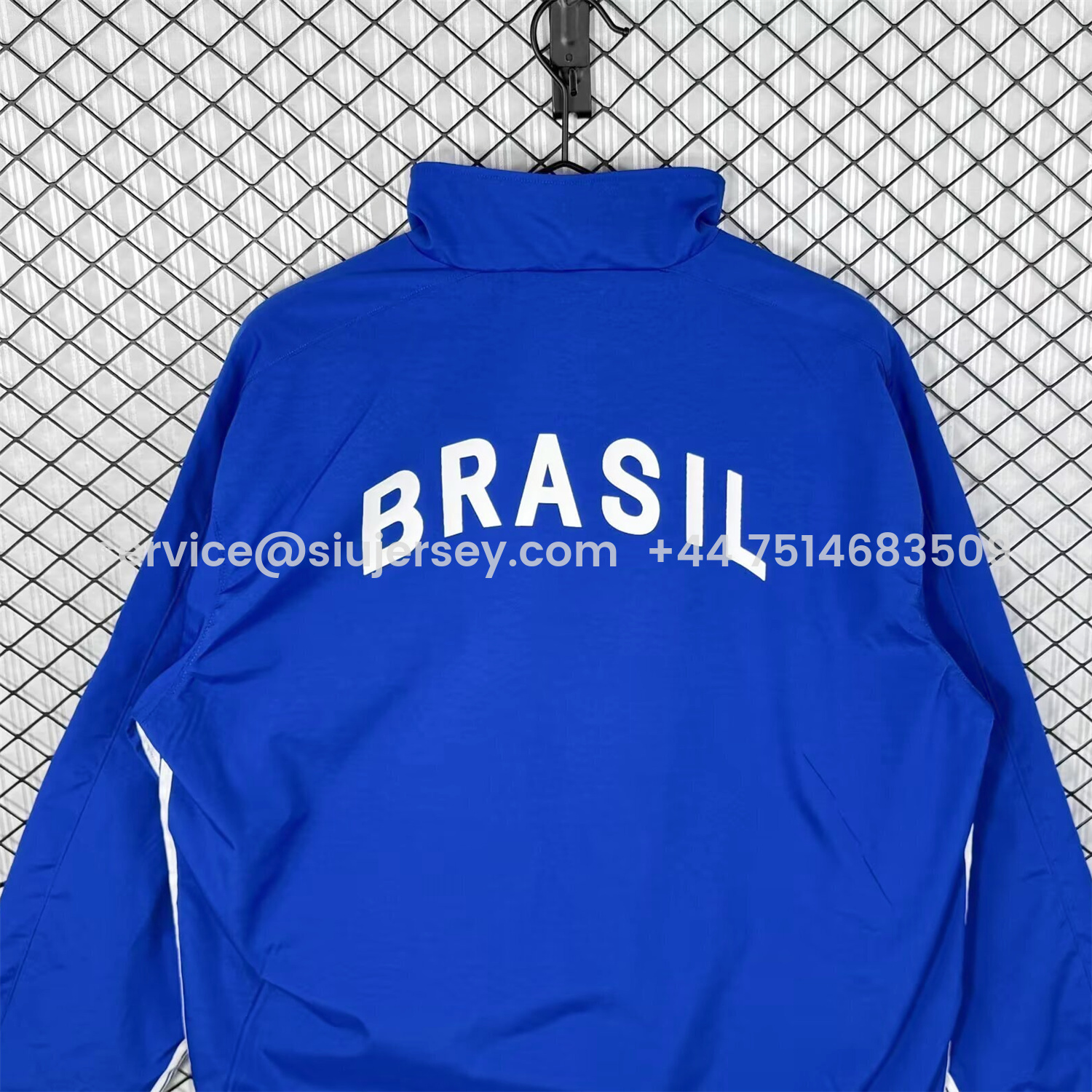 SIUjerseys-Retro Brazil 1998 Blue Windbreaker