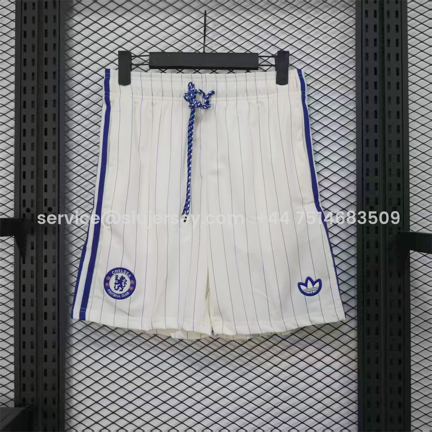 SIUjerseys-C.H.E.L.S.E.A 25-26 Trefoil White Travel Shorts - Player Version