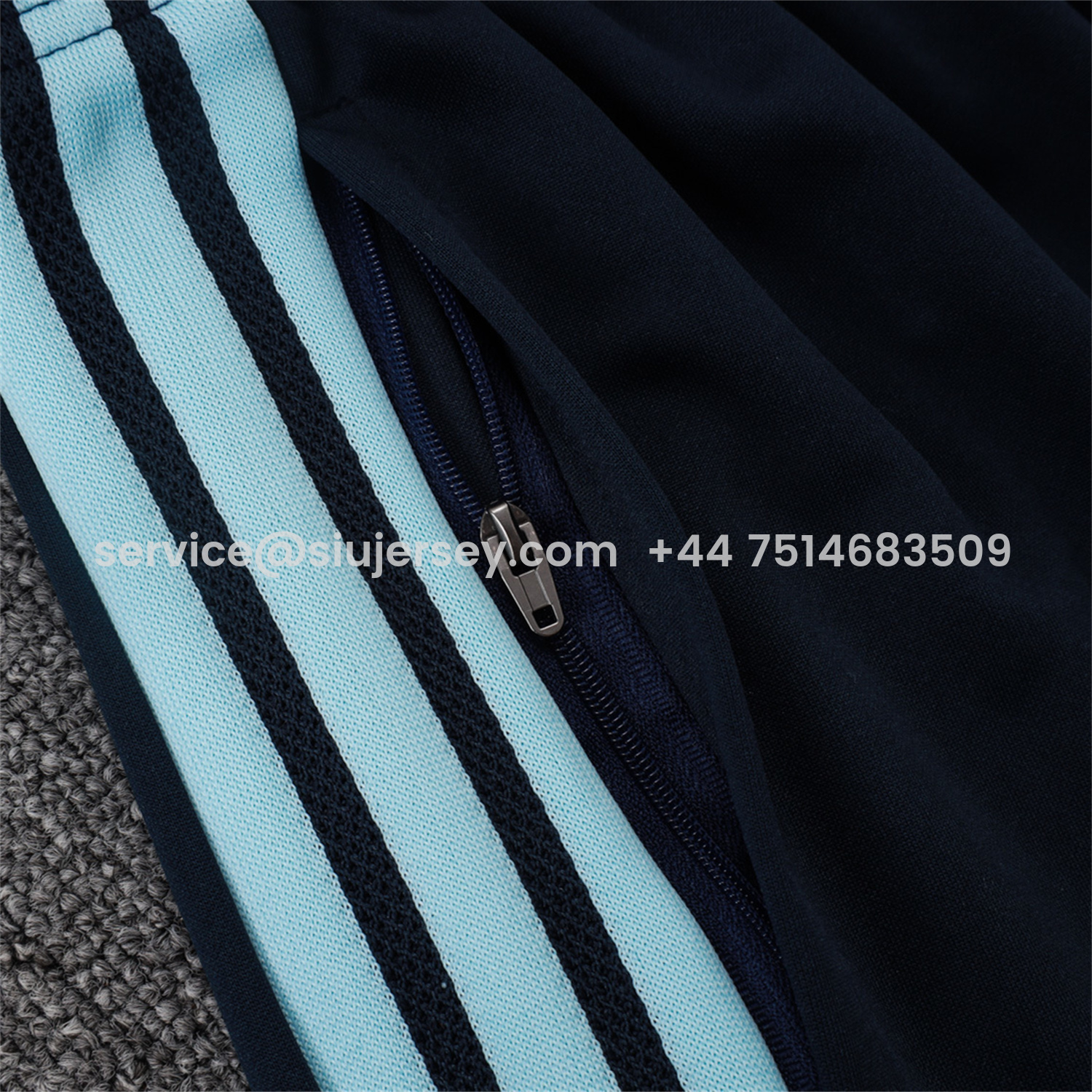 SIUjerseys-Argentina 25-26 Windbreaker Training Set - Light Blue Top and Black Pants