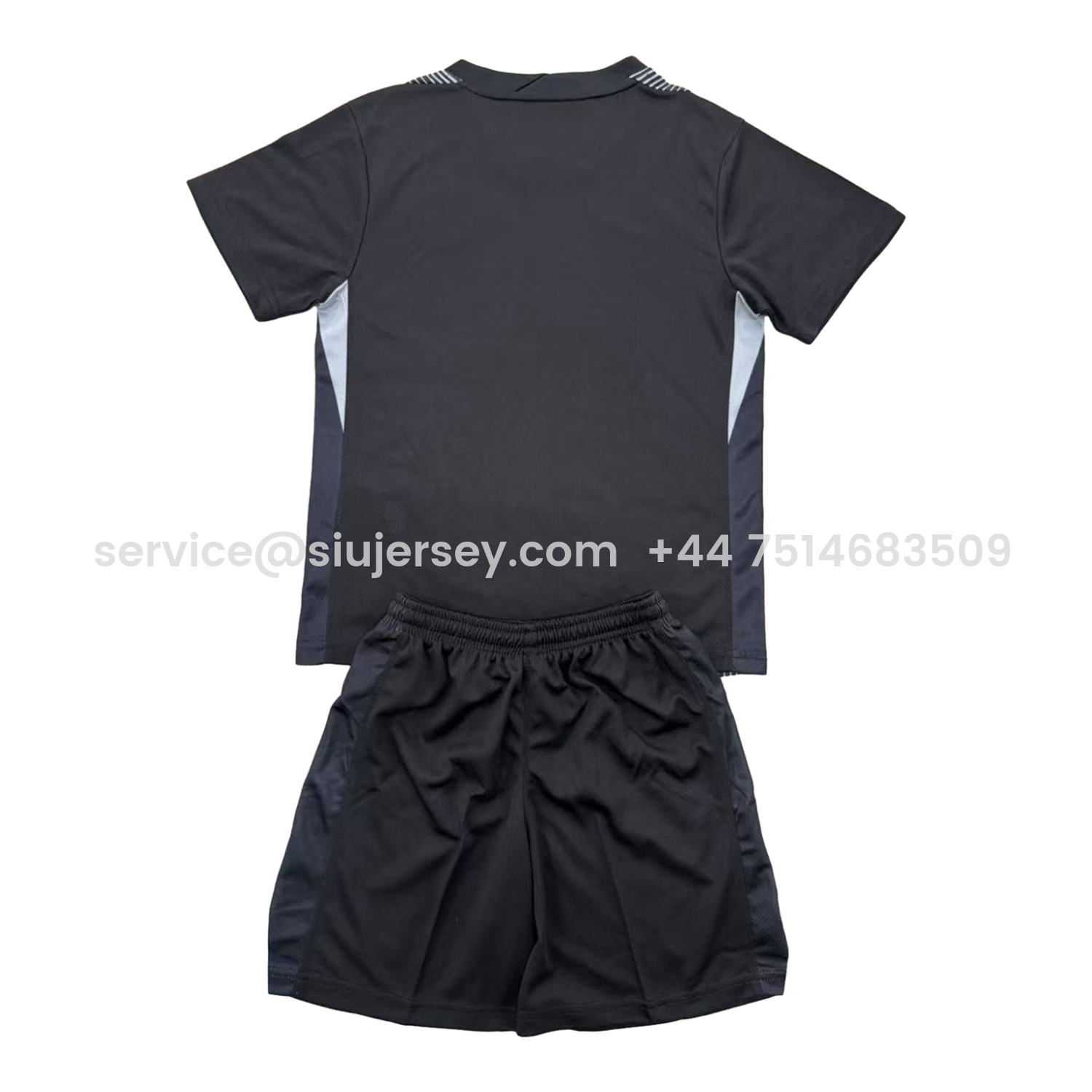 SIUjerseys-Paris Saint-Germain PSG 25-26 Black Goalkeeper Kids Kit
