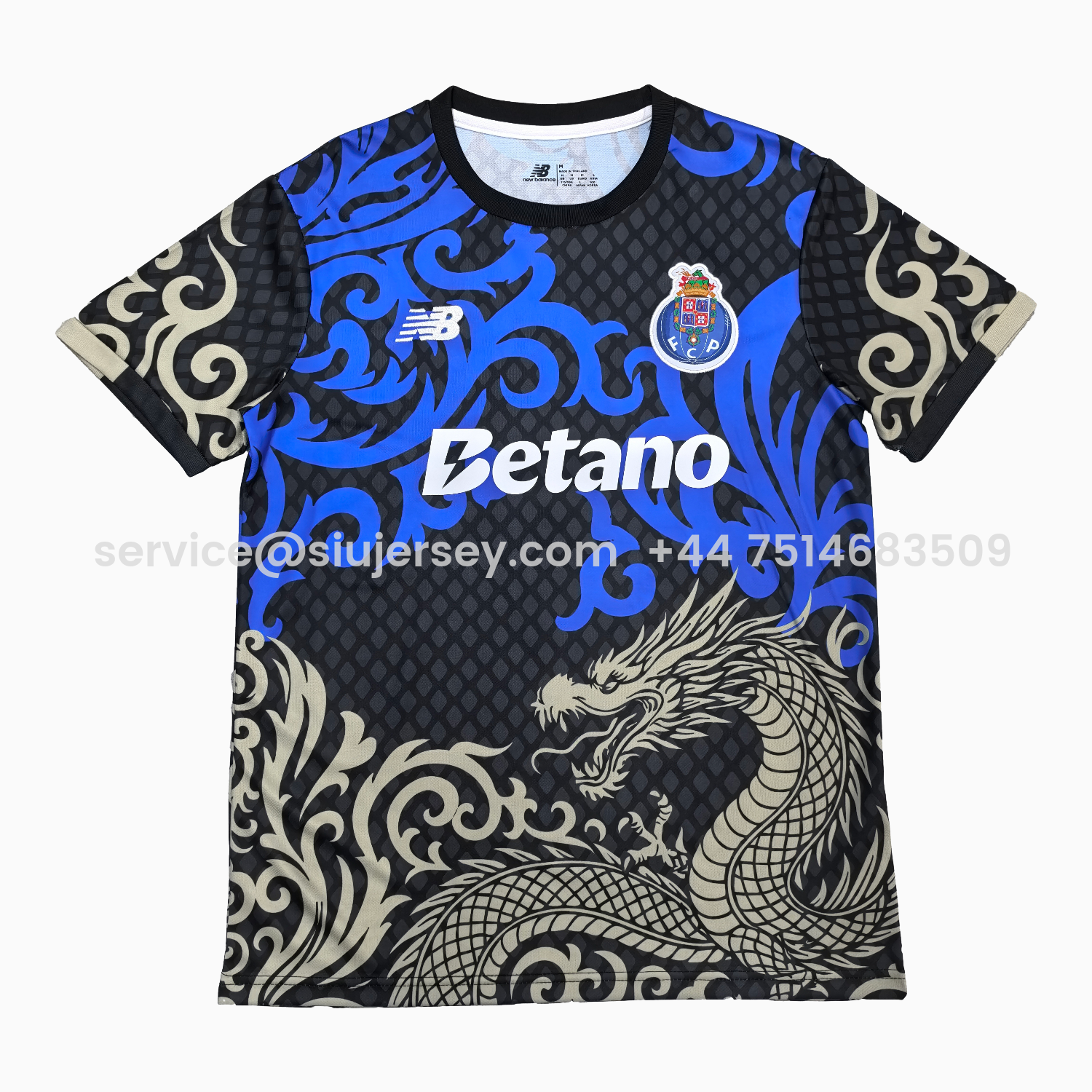 SIUjerseys-Porto 25-26 Grey Dragon Blue And Black Jersey - Fans Version