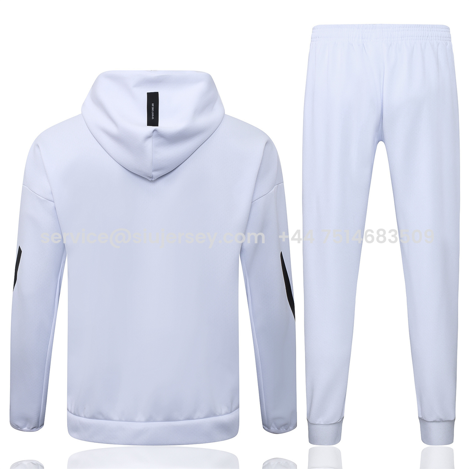 SIUjerseys-Ajax 25-26 Training Hoodie Set - White Hoodie and White Pants