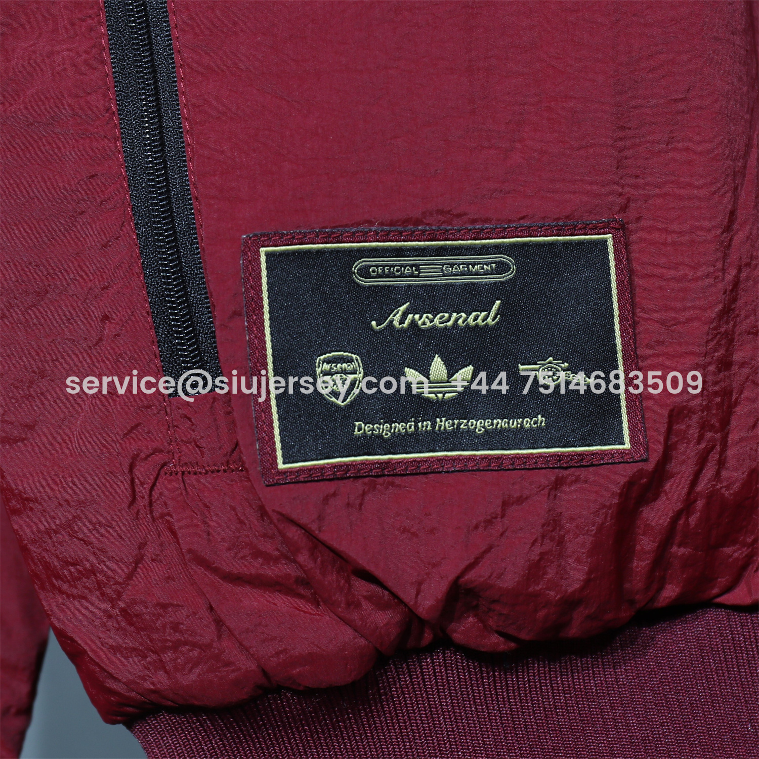 SIUjerseys-Arsenal 25-26 Double Sided Reversible Windbreaker - Black & Red