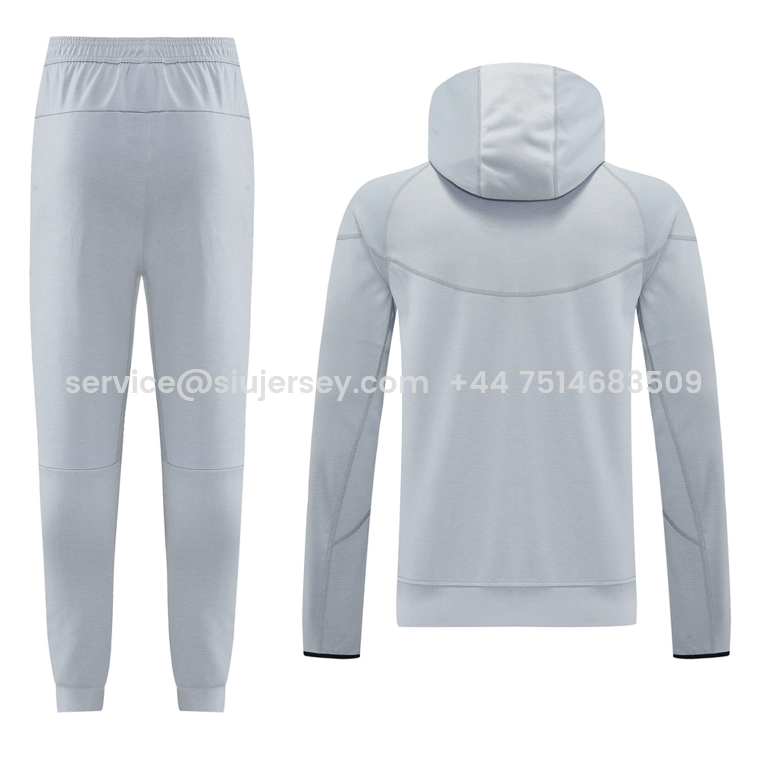 SIUjerseys-Barcelona 25-26 Hooded Jacket Training Tracksuit - Grey Jackets & Pants