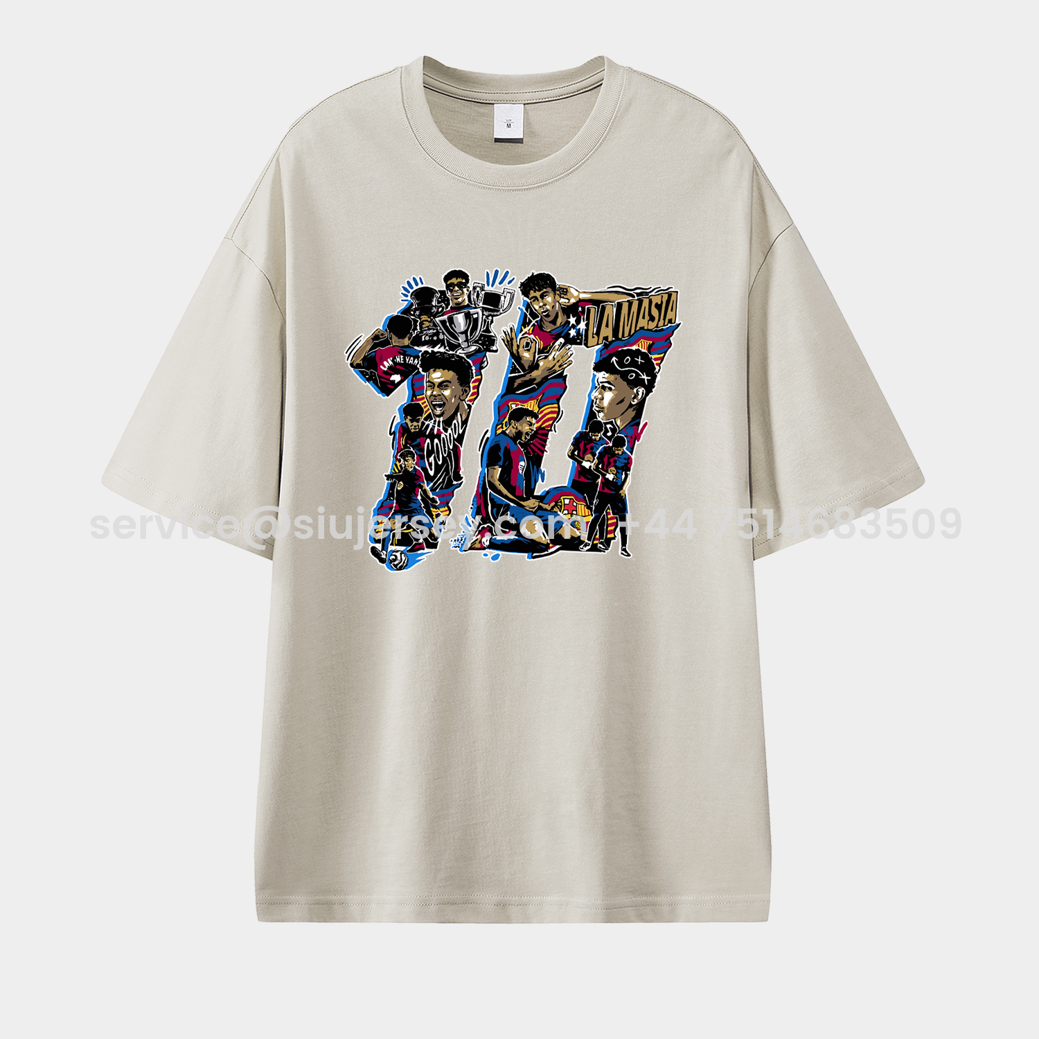 SIUjerseys-LAMINE YAMAL - Barcelona No. 10 Glories Collage 2025 Unisex Pure Cotton T-shirt