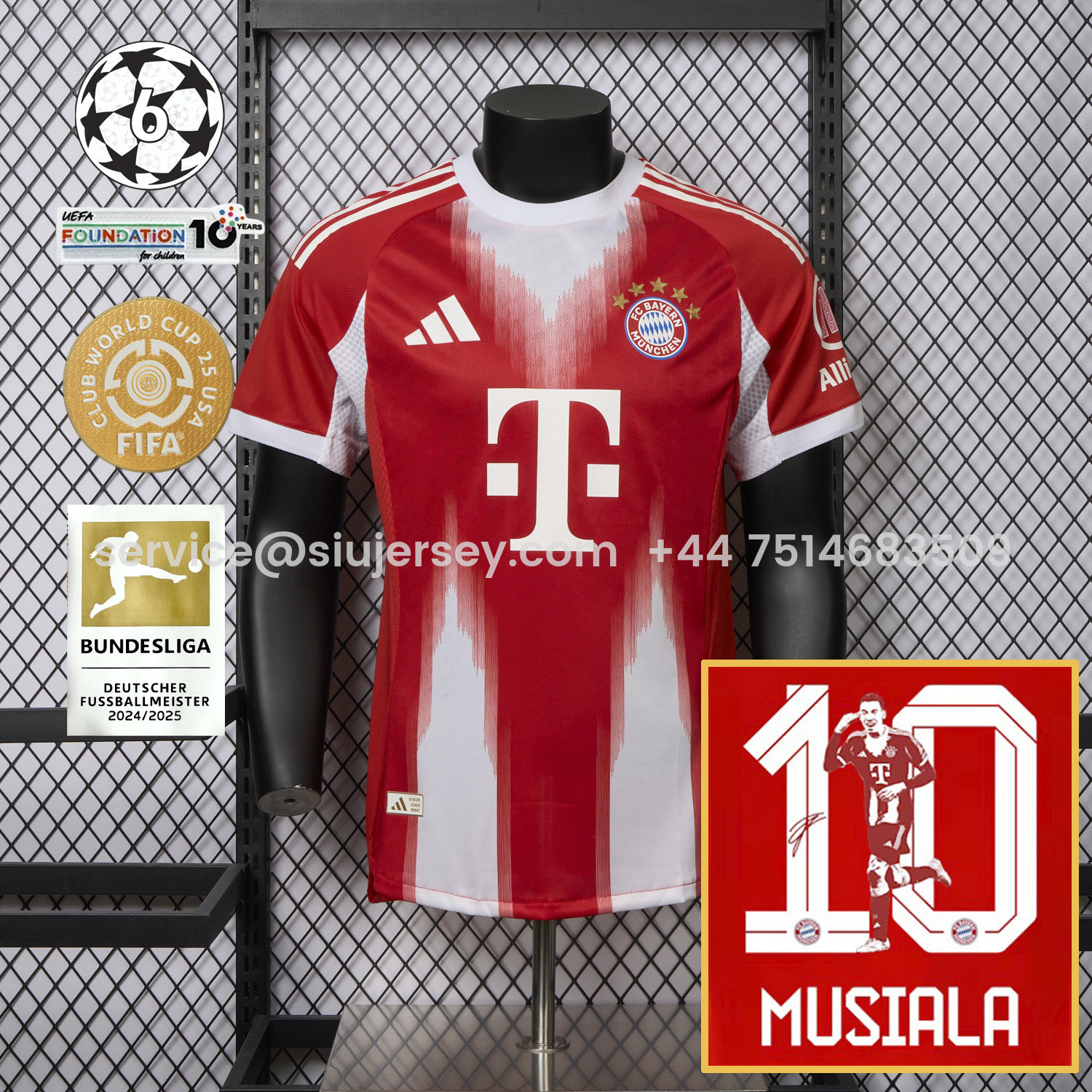 SIUjerseys-Bayern Munich 25-26 Home Musiala Limited Edition Jersey - Player Version