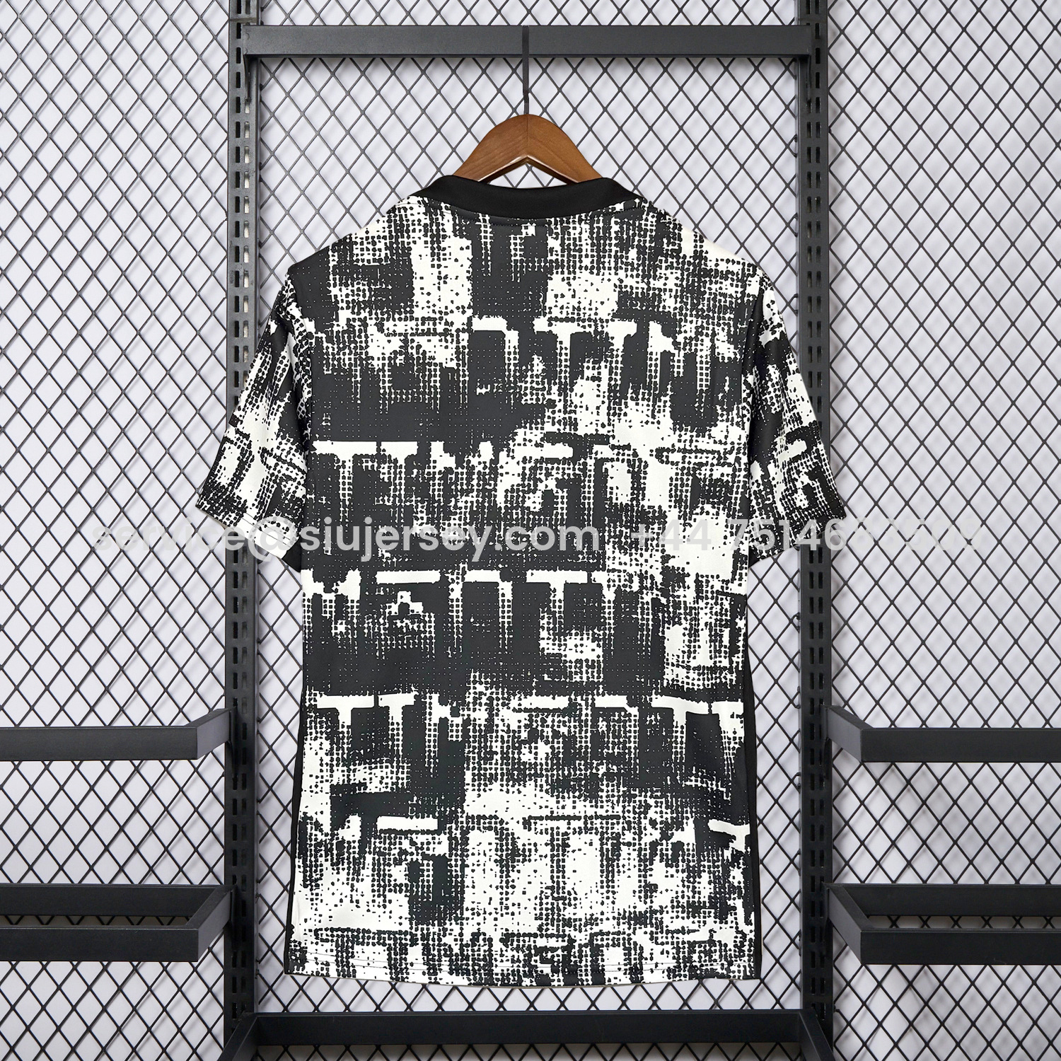 SIUjerseys-Corinthians 26-27 Black And White Pixels Jersey - Fans Version