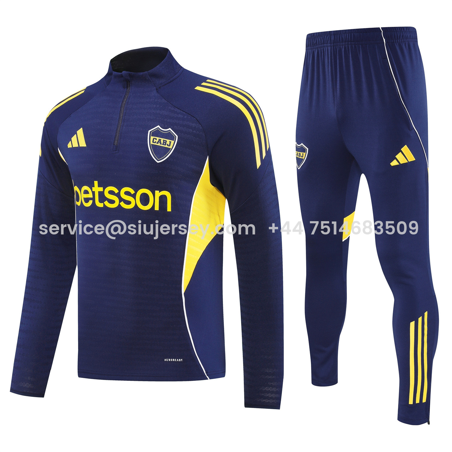 SIUjerseys-Boca Juniors 25-26 Long Sleeves Training Set - Royal Blue Top & Pants