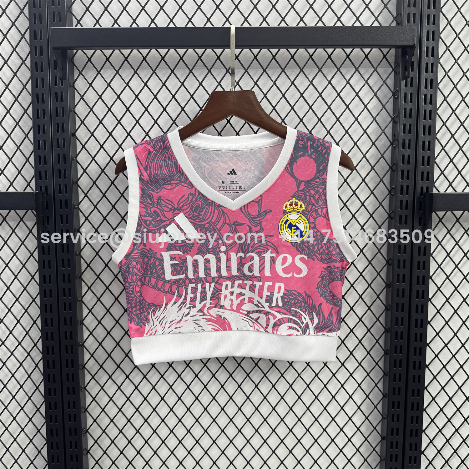 SIUjerseys-Women's Real Madrid 25-26 Pink Dragon Yoga Vest