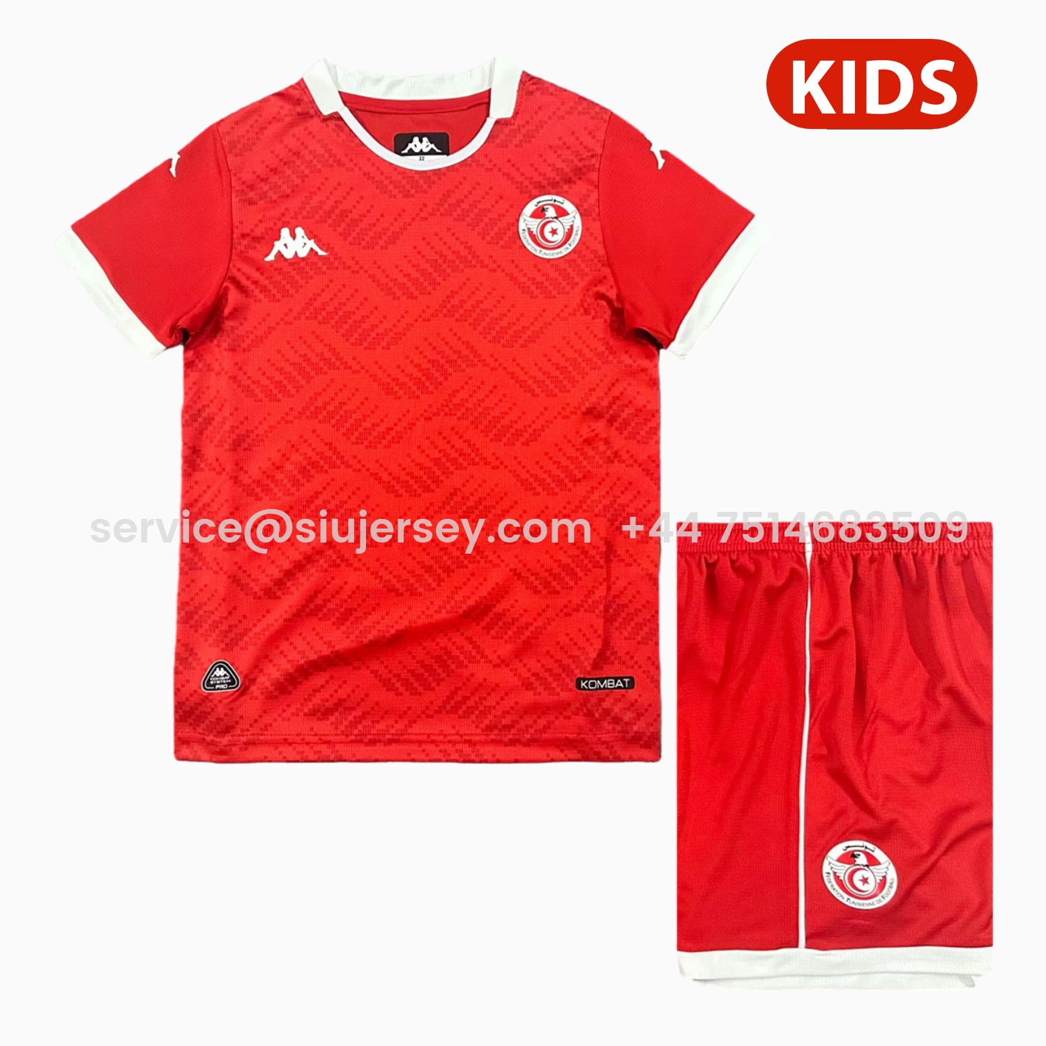 SIUjerseys-Tunisia 2026 Home Kids Kit