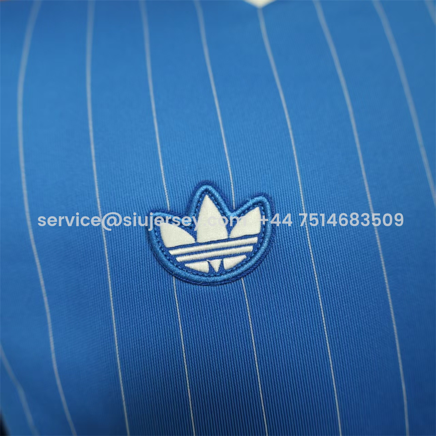 SIUjerseys-Real Madrid 25-26 Trefoil White Lines Blue Travel Jersey - Player Version