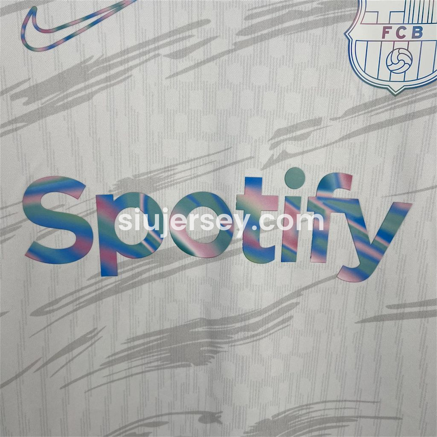 SIUjerseys-Barcelona 25-26 Colored Cuffs White Jersey - Fans Version