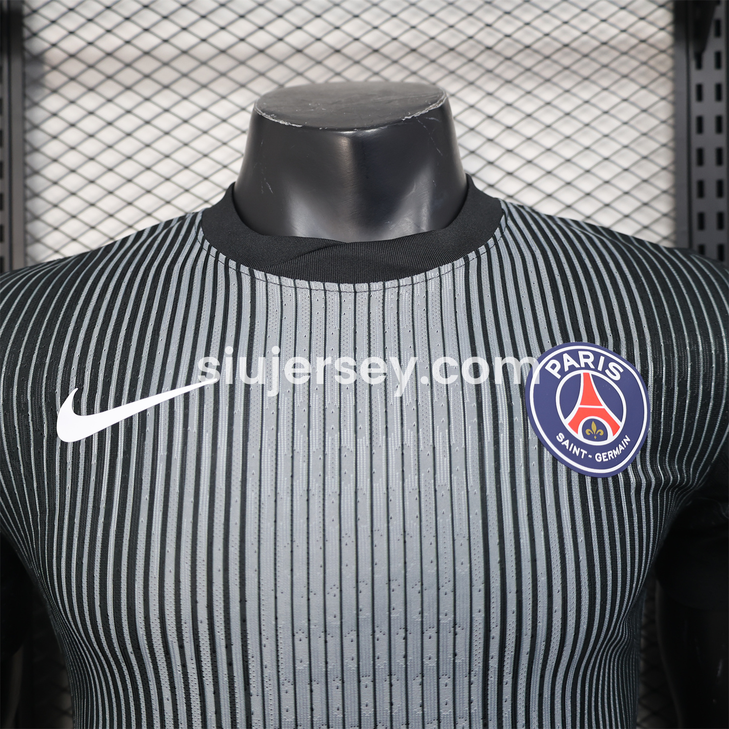 SIUjerseys-Paris Saint-Germain PSG 25-26 Black GK Goalkeeper Unsponsored Jersey - Player Version