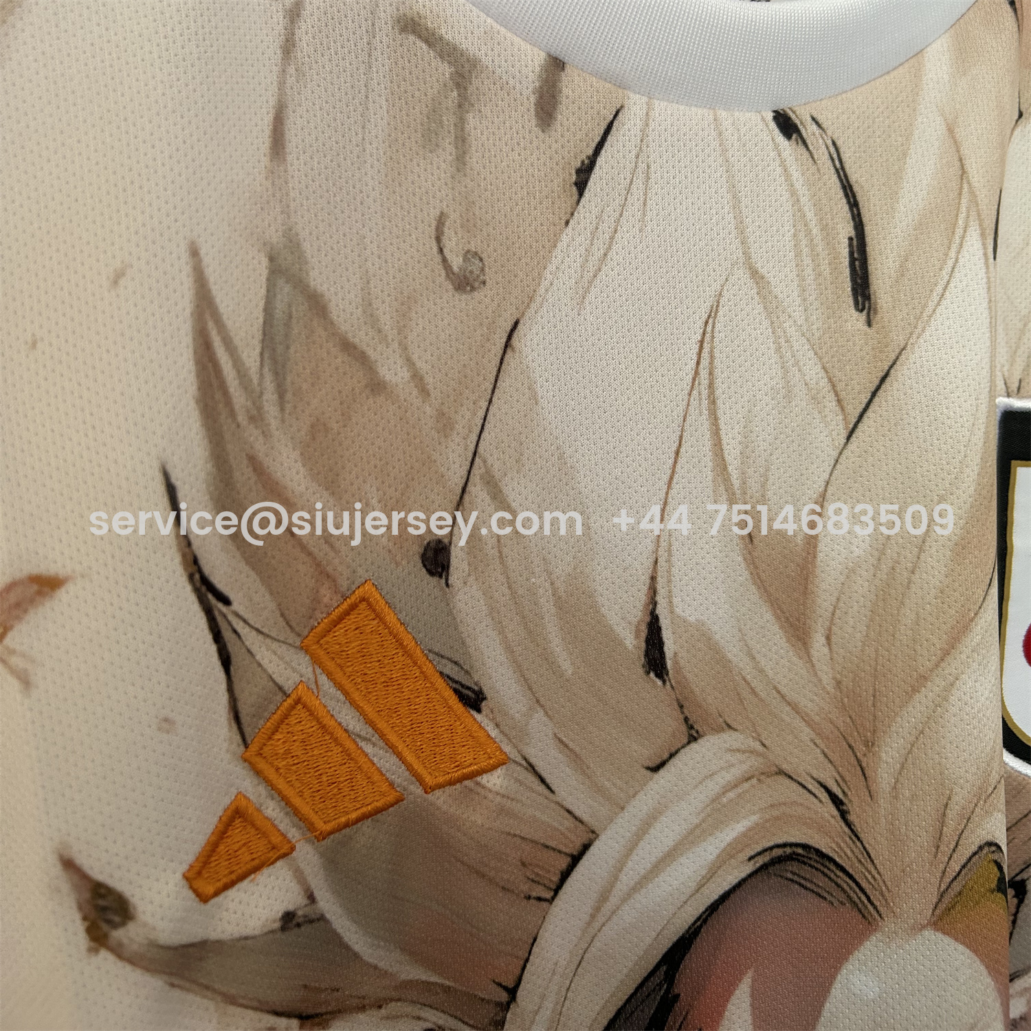 SIUjerseys-Japan 25-26 Dragon Ball White Hair Goku Orange And White Special Jersey - Fans Version