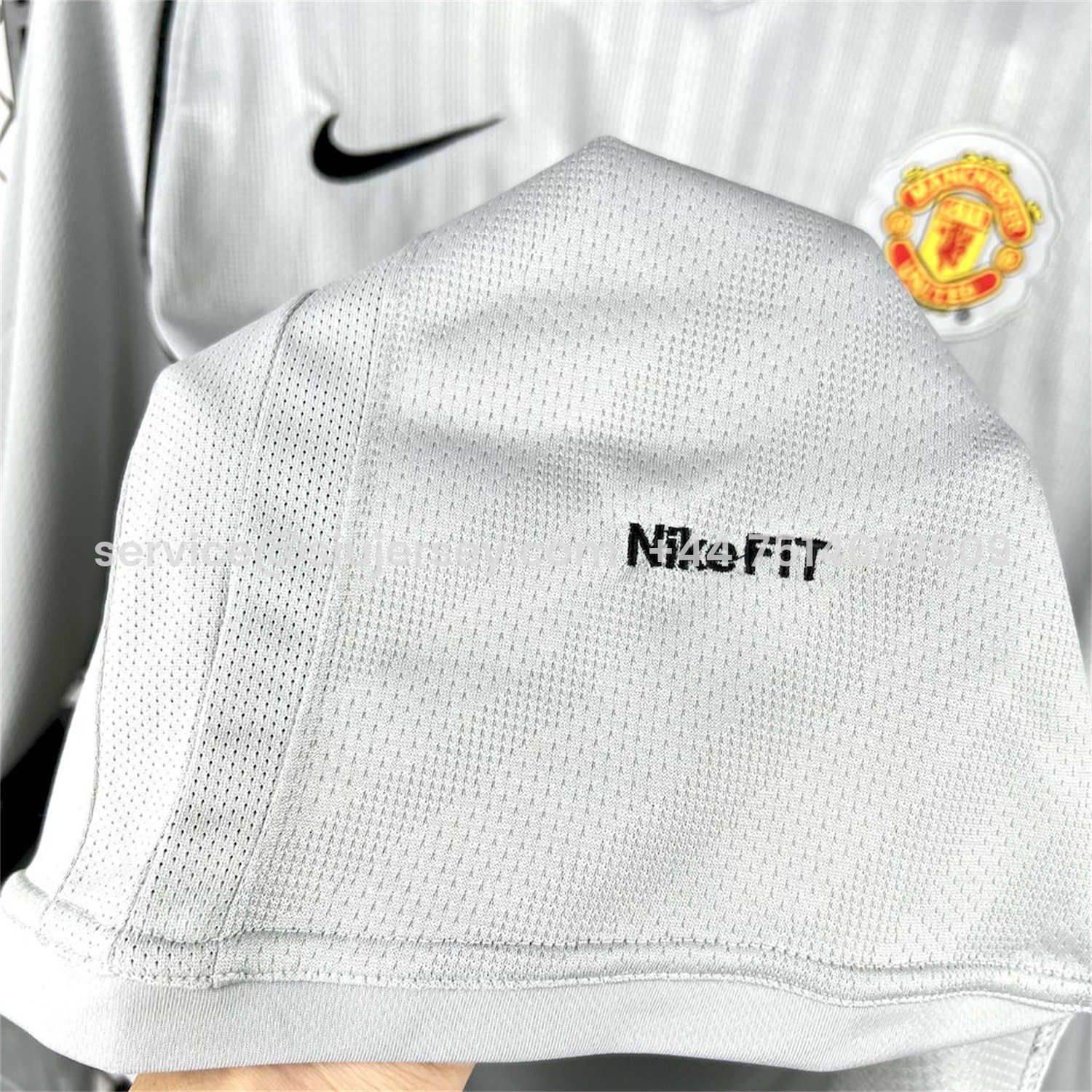 SIUjerseys-Retro Manchester United 2007-08 Grey Goalkeeper Long Sleeves Jersey