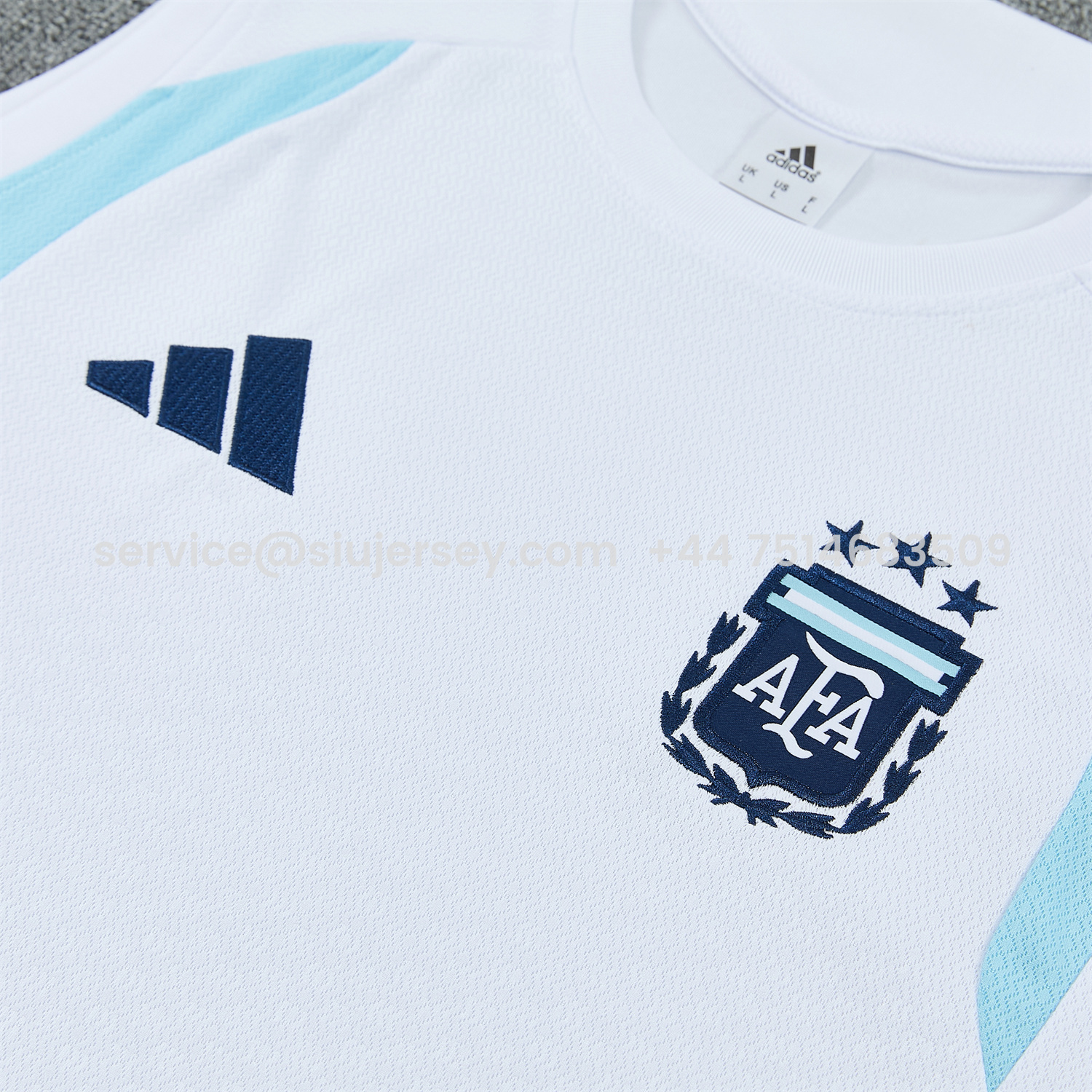 SIUjerseys-Argentina 2026 Vest Training Set - White Vest and Blue Shorts
