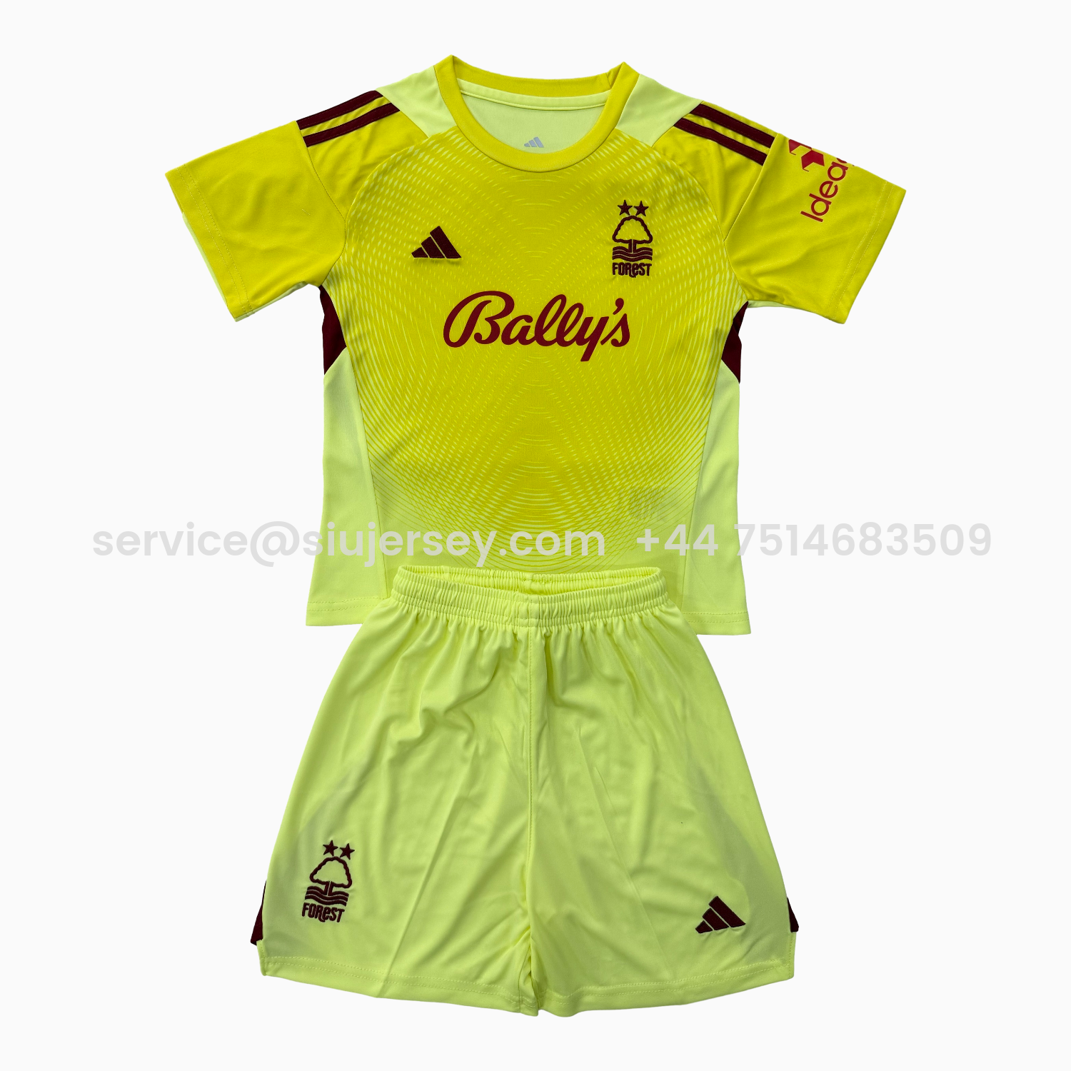 SIUjerseys-Nottingham Forest 25-26 Yellow Goalkeeper Men's Adult Jersey Set - Fans Version
