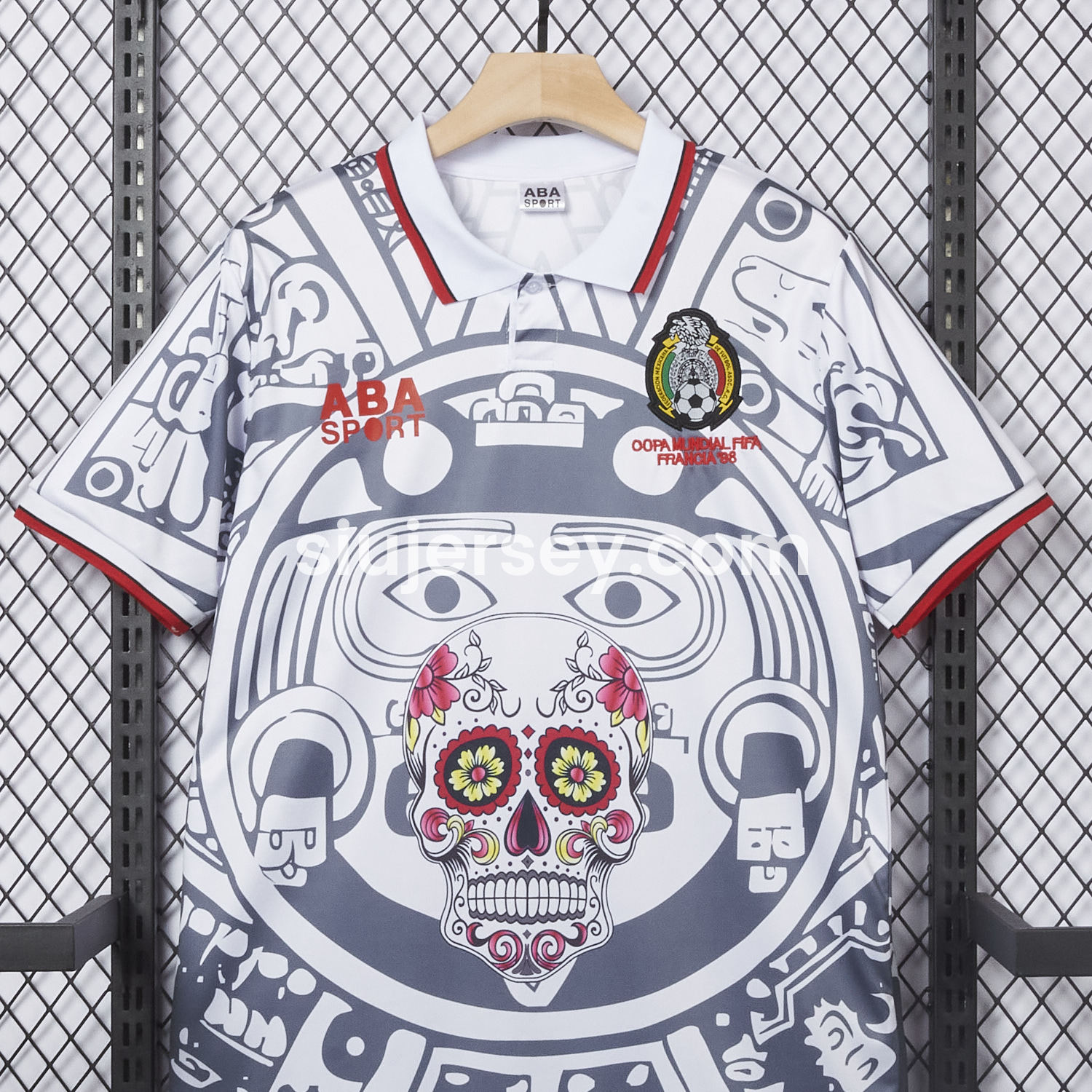 SIUjerseys-Retro Mexico 1998 Away Grey Special Edition Jersey
