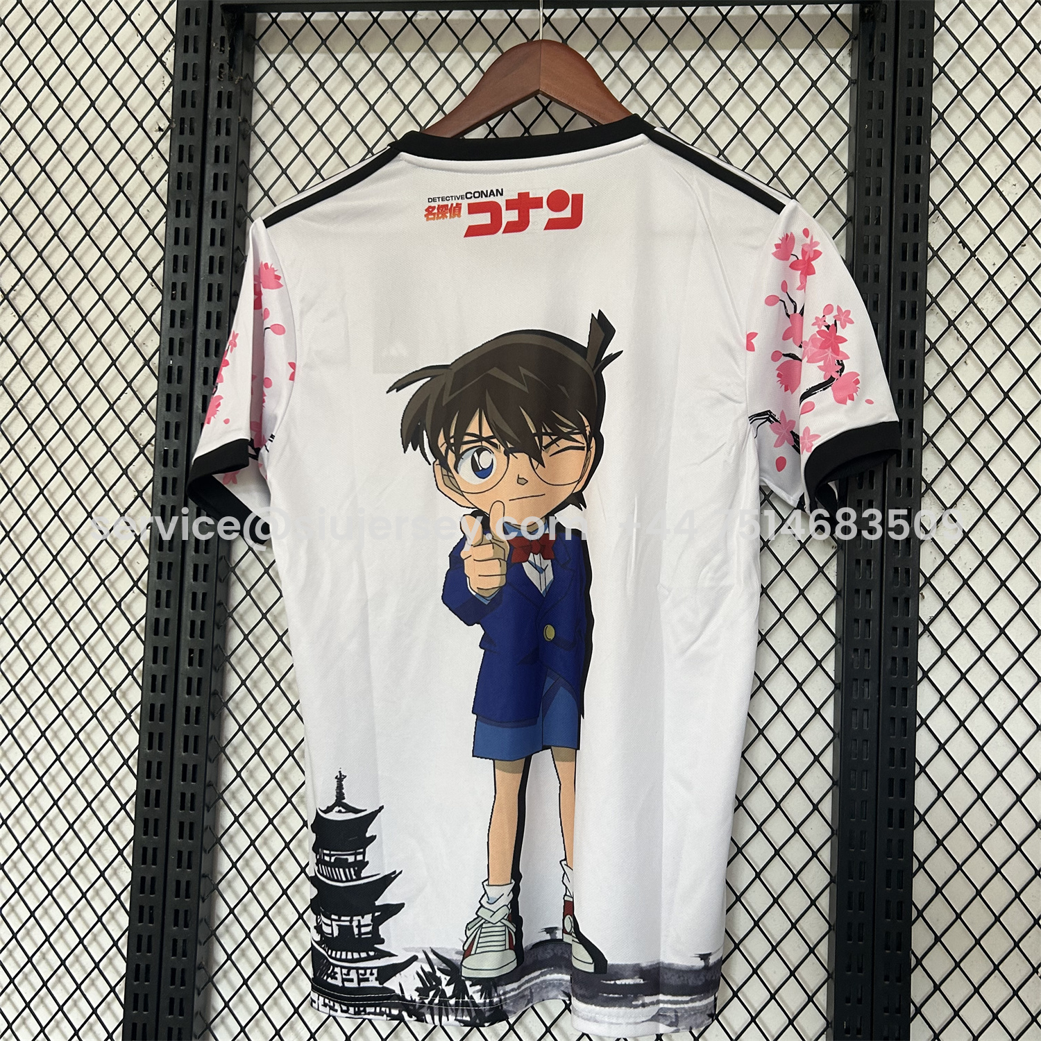 SIUjerseys-Japan 25-26 Conan Skateboarding Under The Cherry Blossom Tree White Special Jersey - Fans Version