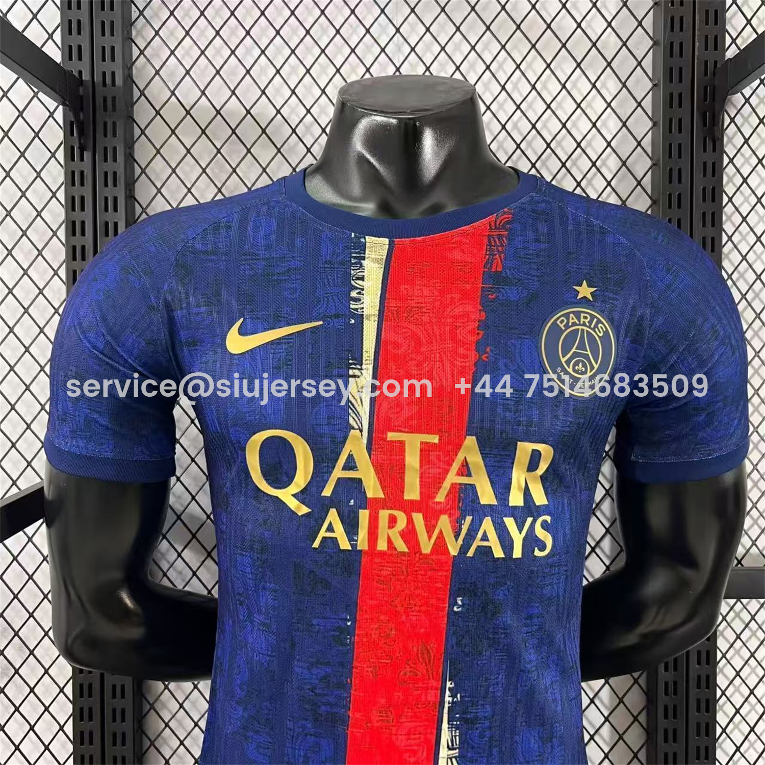 SIUjerseys-Paris Saint-Germain PSG 25-26 Red Slash Blue Special Jersey - Player Version