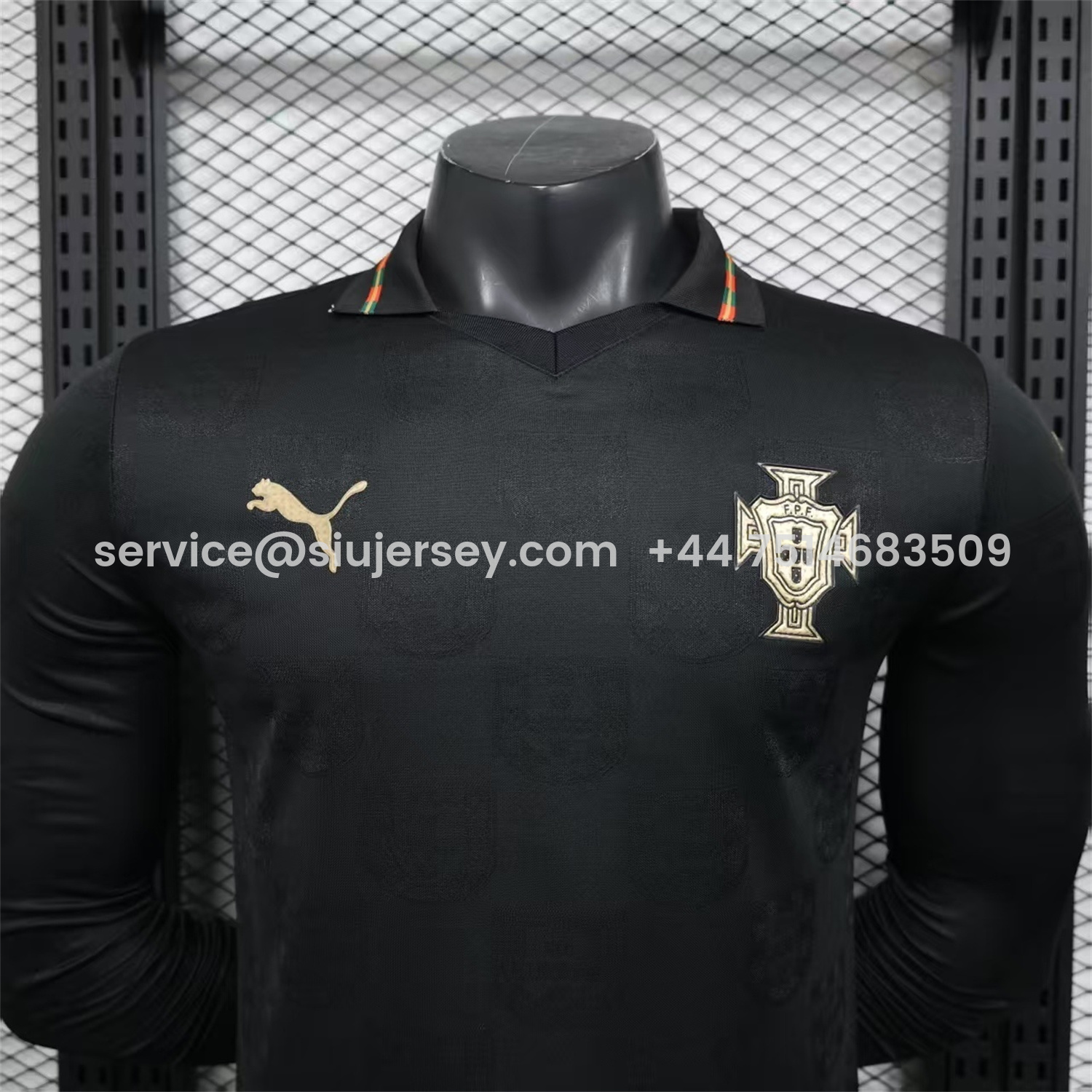 SIUjerseys-Portugal 2026 Away Black Long Sleeves Jersey - Player Version