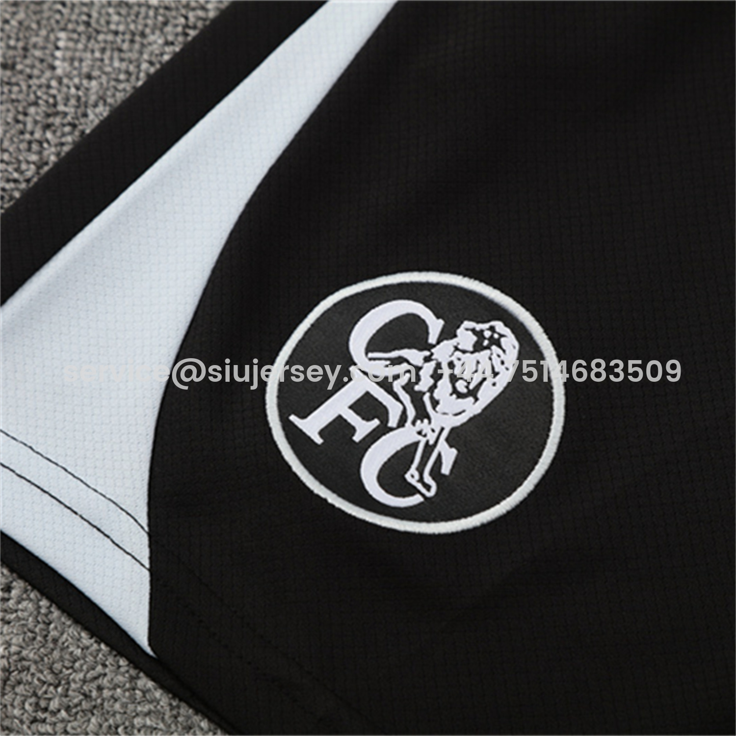 SIUjerseys-C.H.E.L.S.E.A 25-26 Kids Short-Sleeve Training Set - Blue Top & Black Shorts