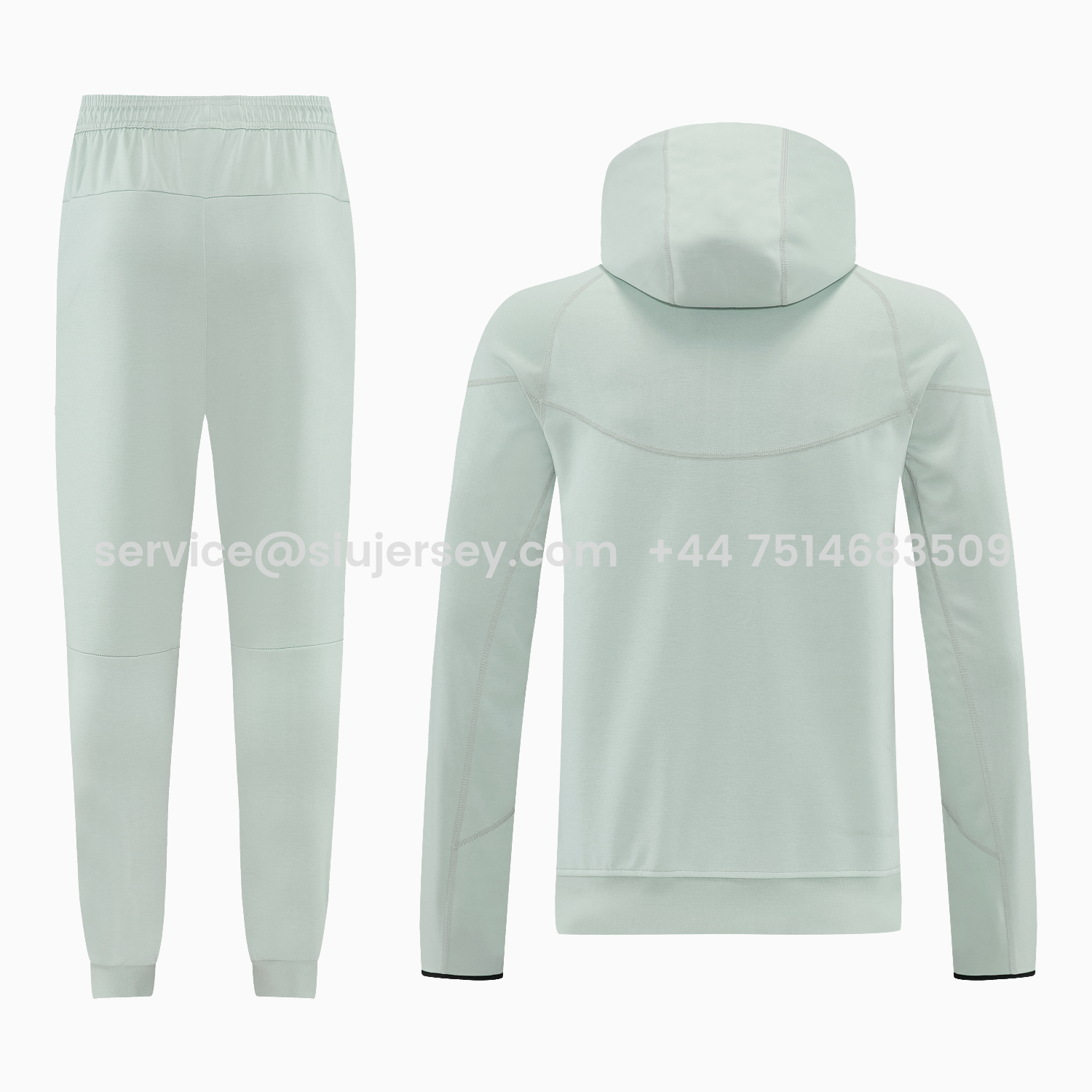 SIUjerseys-Inter Milan 25-26 Hooded Windbreaker Training Set - Grey Green Top & Pants