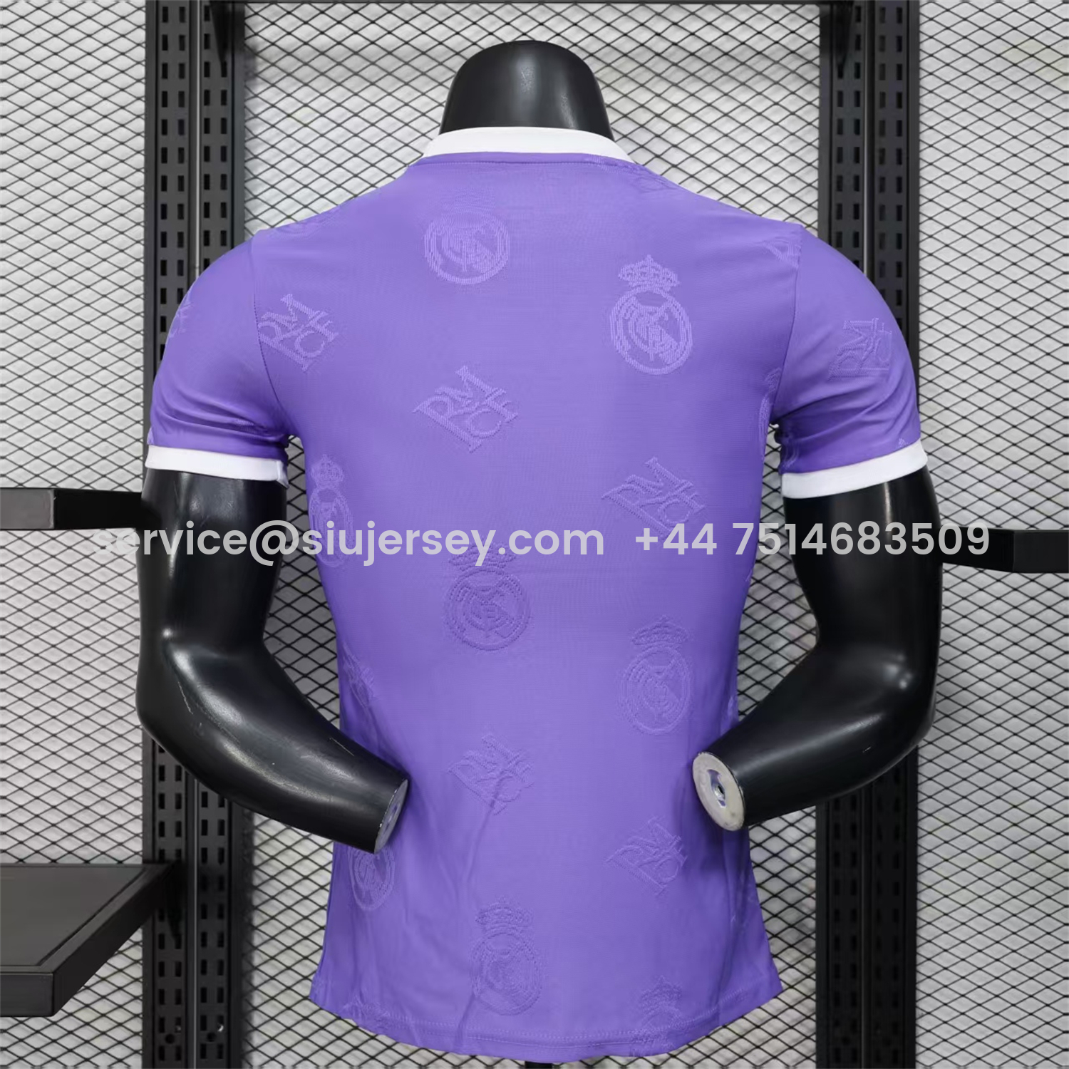 SIUjerseys-Real Madrid 25-26 Purple Team Logo Jacquard Special Jersey - Player Version