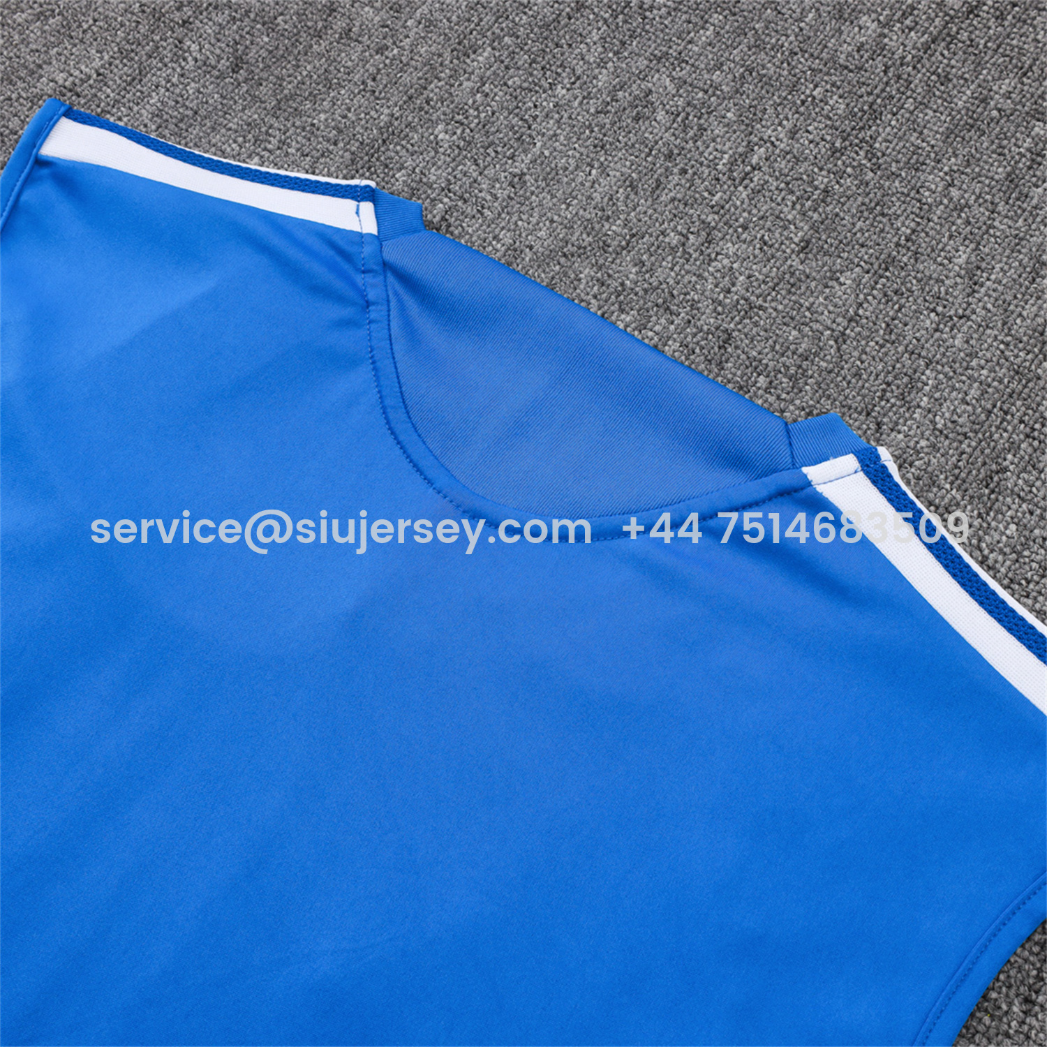 SIUjerseys-Cruzeiro 25-26 Vest Training Set - Ocean Blue Vest and Dark Blue Shorts