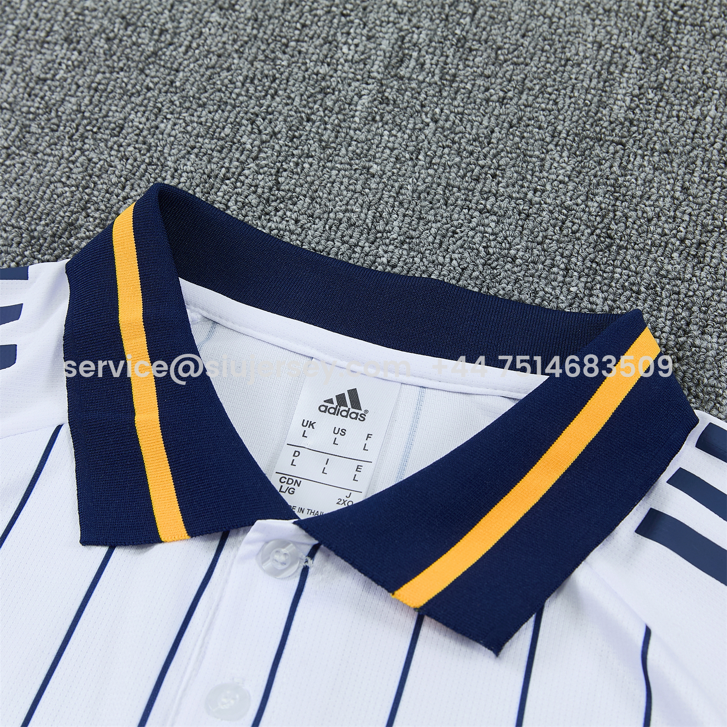 SIUjerseys-Boca Juniors 25-26 POLO Short-Sleeve Training Set - White Top and Dark Blue Pants