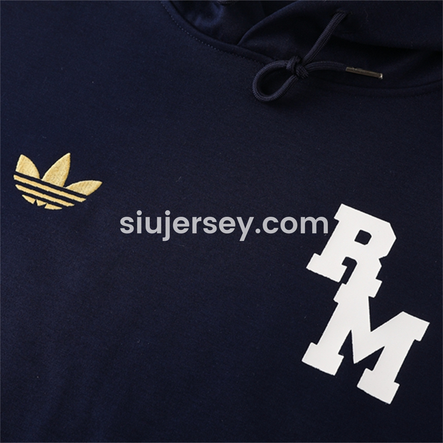 SIUjerseys-Real Madrid 25-26 Originals Varsity Hoodie Set - Deep Blue Hoodie and Pants