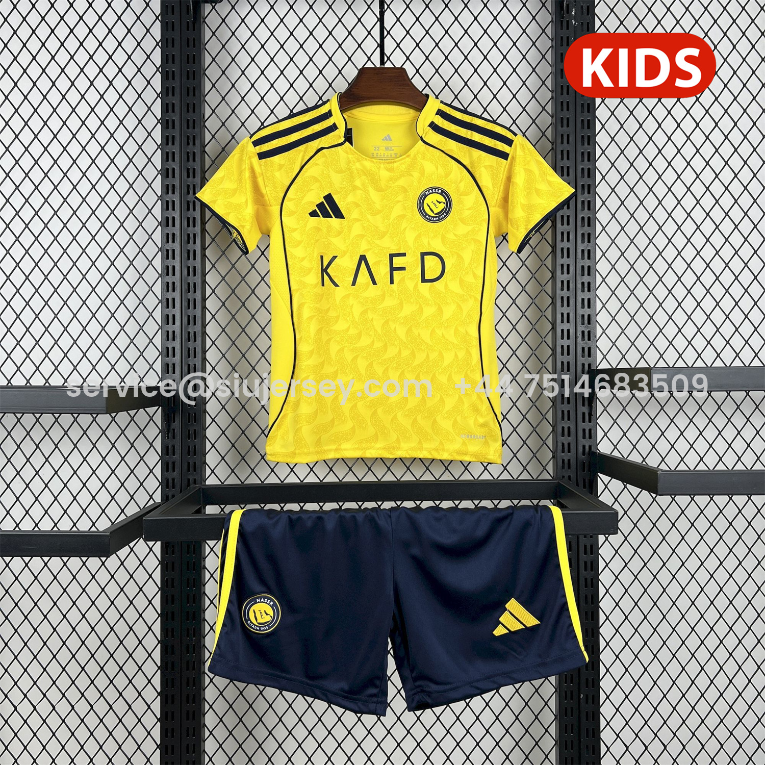 SIUjerseys-Al Nassr Riyadh Victory 25-26 Home Kids Kit