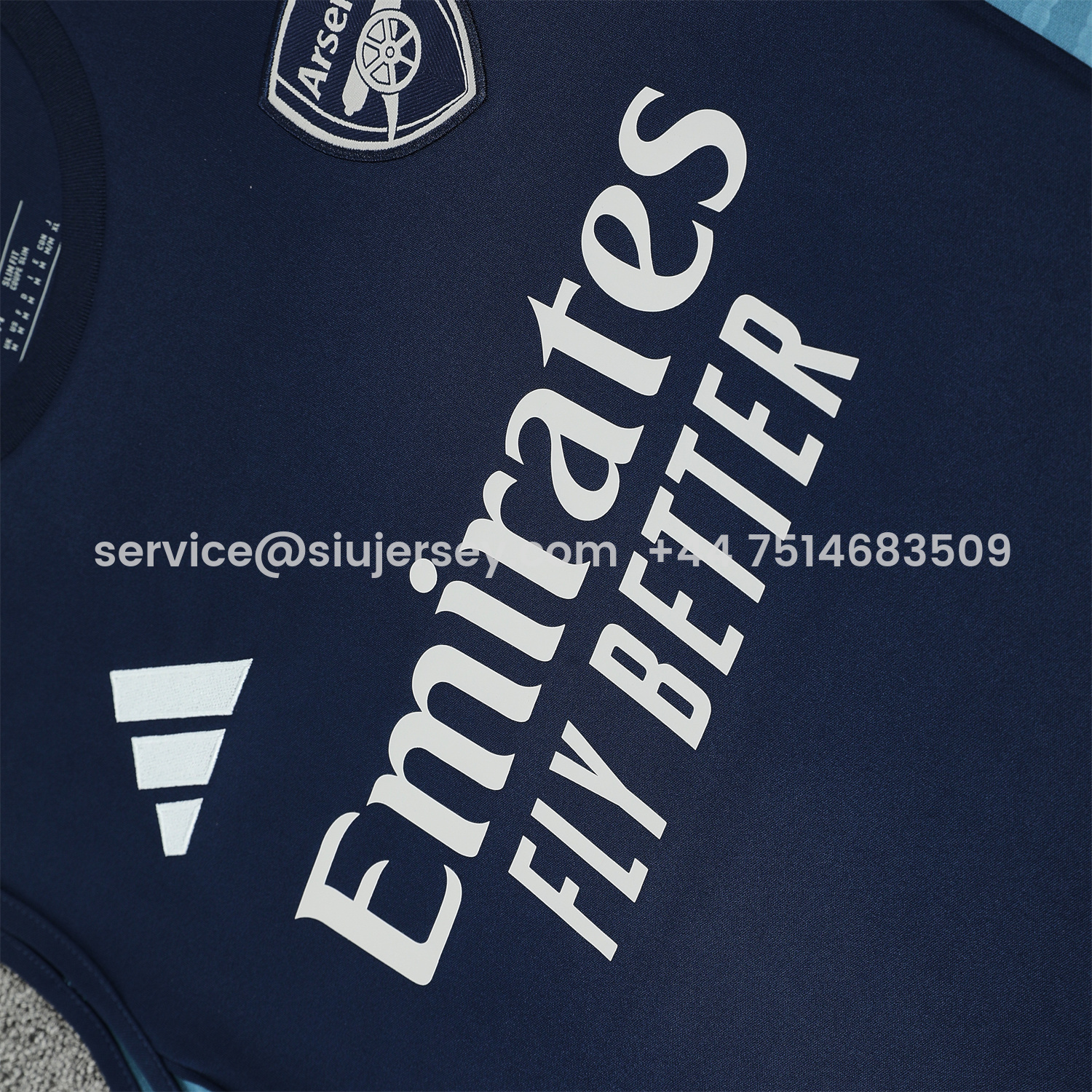 SIUjerseys-Arsenal 25-26 Vest Training Set - Deep Blue Vest and Shorts