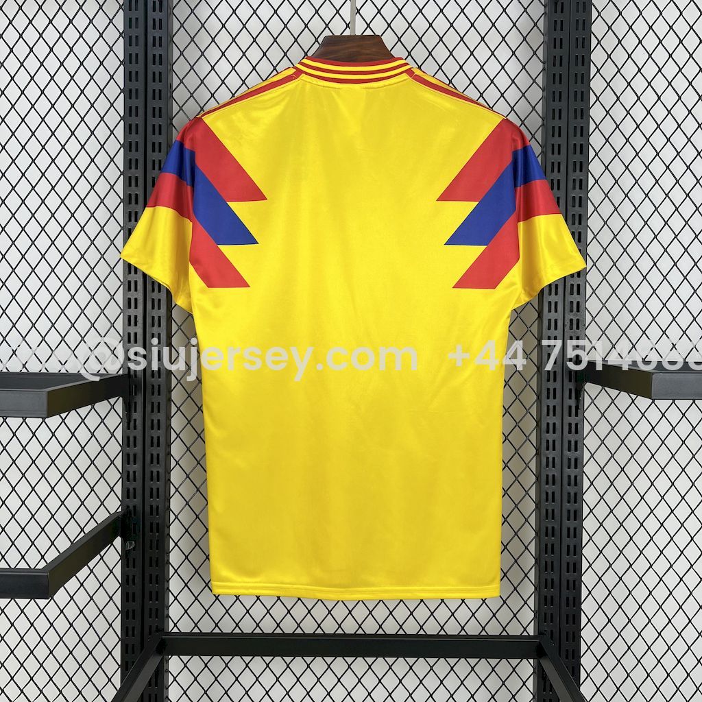 SIUjerseys-Retro Colombia 1990 Home Stadium Jersey
