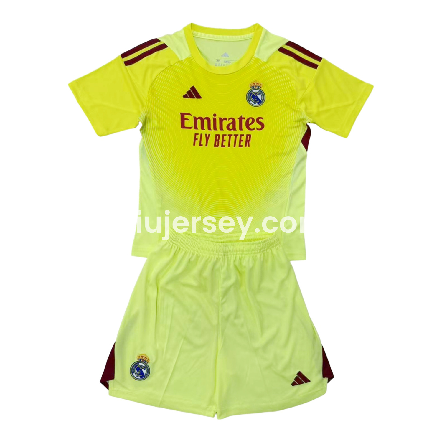 SIUjerseys-Real Madrid 25-26 Light Yellow Goalkeeper Men's Adult Jersey Set - Fans Version