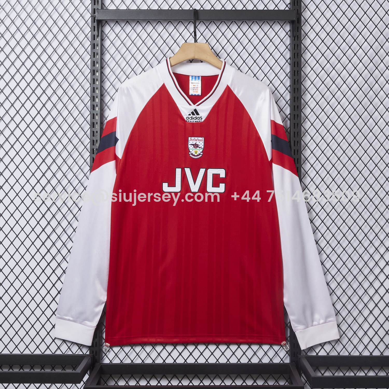 SIUjerseys-Retro Arsenal 92-94 Home Long Sleeves Jersey