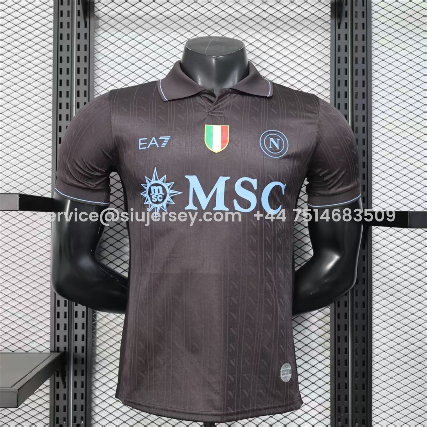 SIUjerseys-Napoli 25-26 Third Black Jersey - Player Version