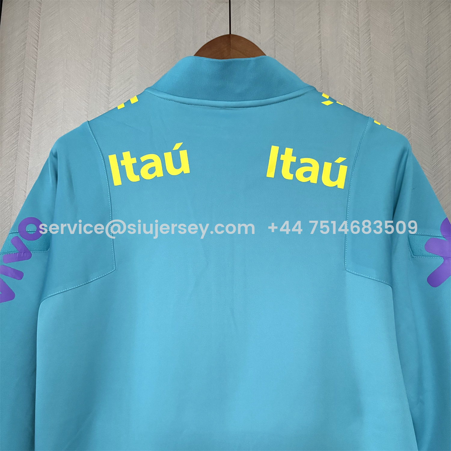 SIUjerseys-Retro Brazil 2022 Pre-Match Cyan Unsponsored Windbreaker