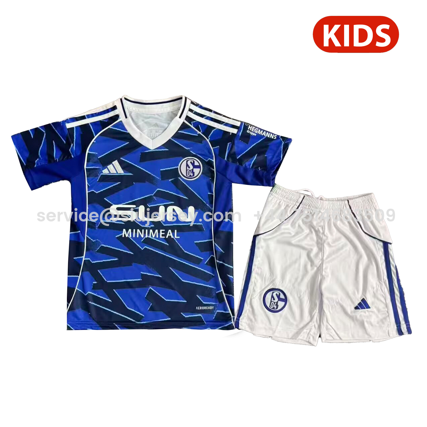 SIUjerseys-Schalke 04 25-26 Home Kids Kit