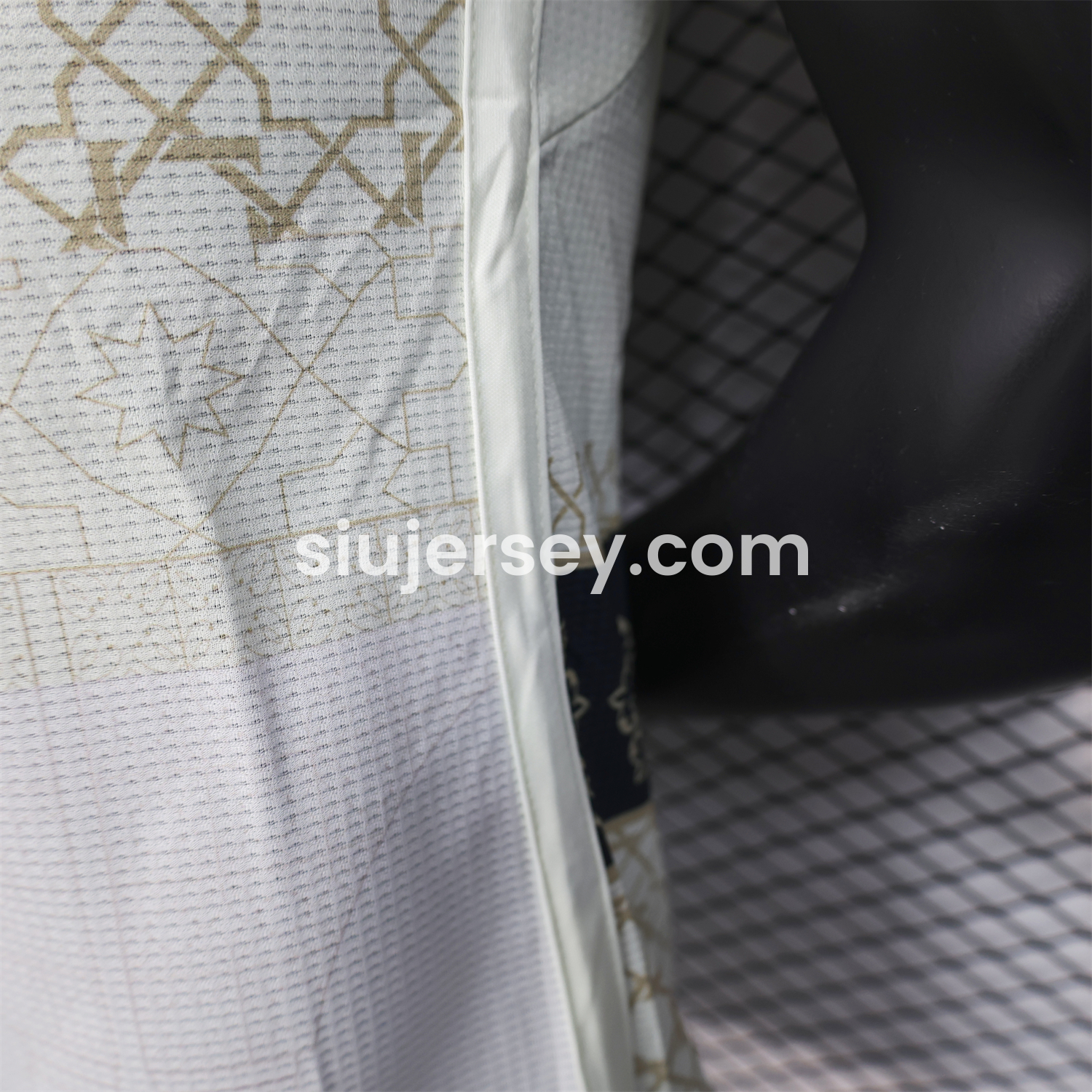 SIUjerseys-Algeria 25-26 Light Yellow with Black Classical Pattern Jersey - Player Version