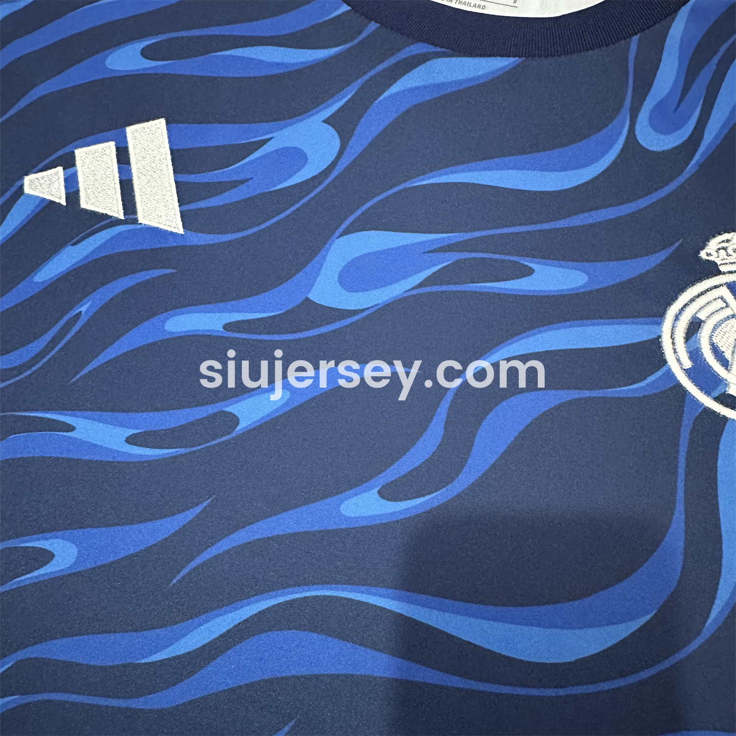 SIUjerseys-Real Madrid 24-25 Blue Black Ripple Special Edition Jersey - Fans Version